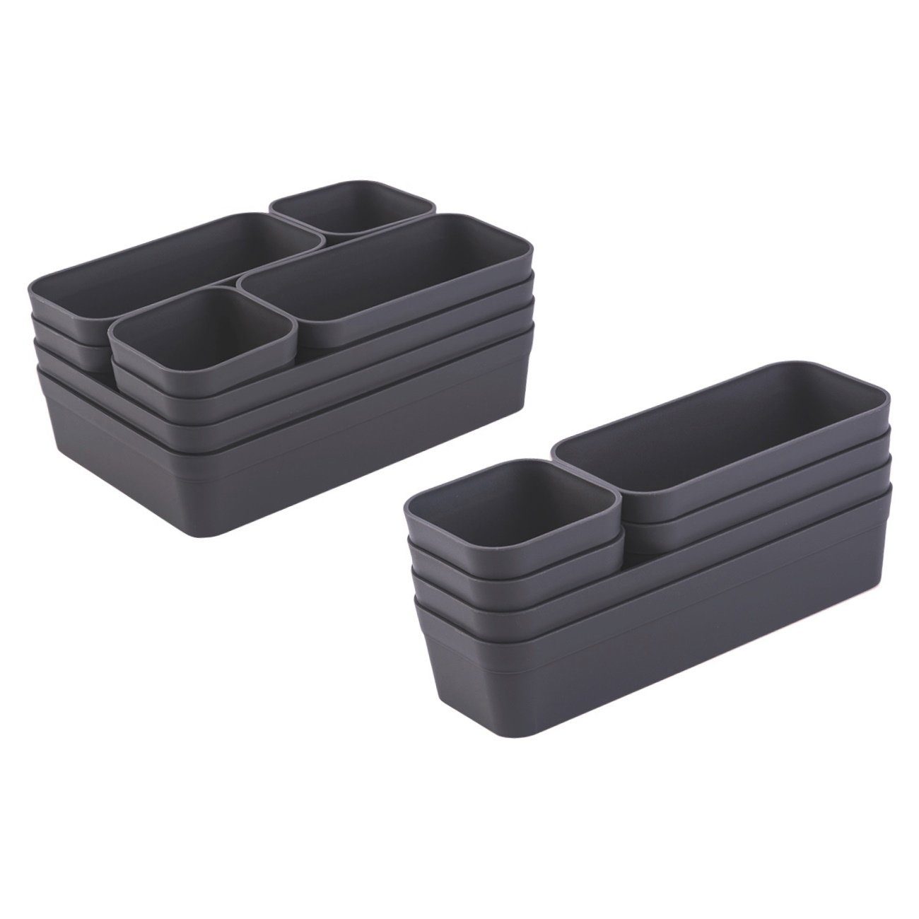 Engelland Schubladeneinsatz Schubladen-Organizer (Vorteils-Set, 14 St., individuelle Anordnung, passend für alle gängigen Schubladen), BPA-frei, spülmaschinengeeignet, gefrierschrankgeeignet