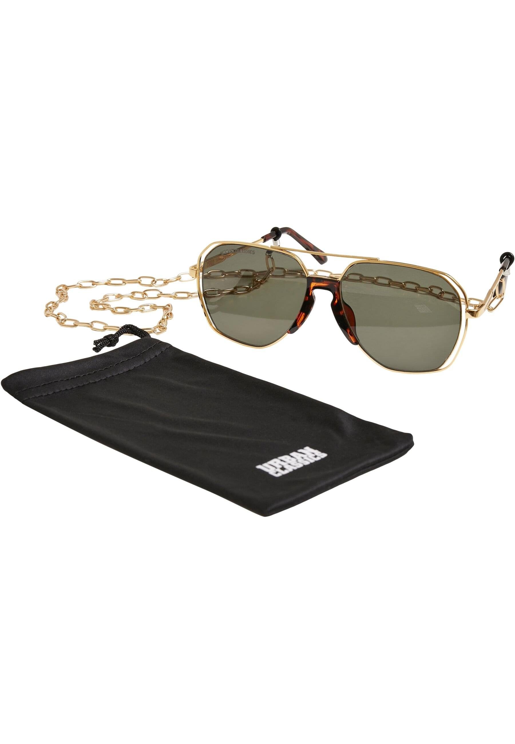 gold Sonnenbrille Sunglasses with URBAN CLASSICS Karphatos Unisex Chain