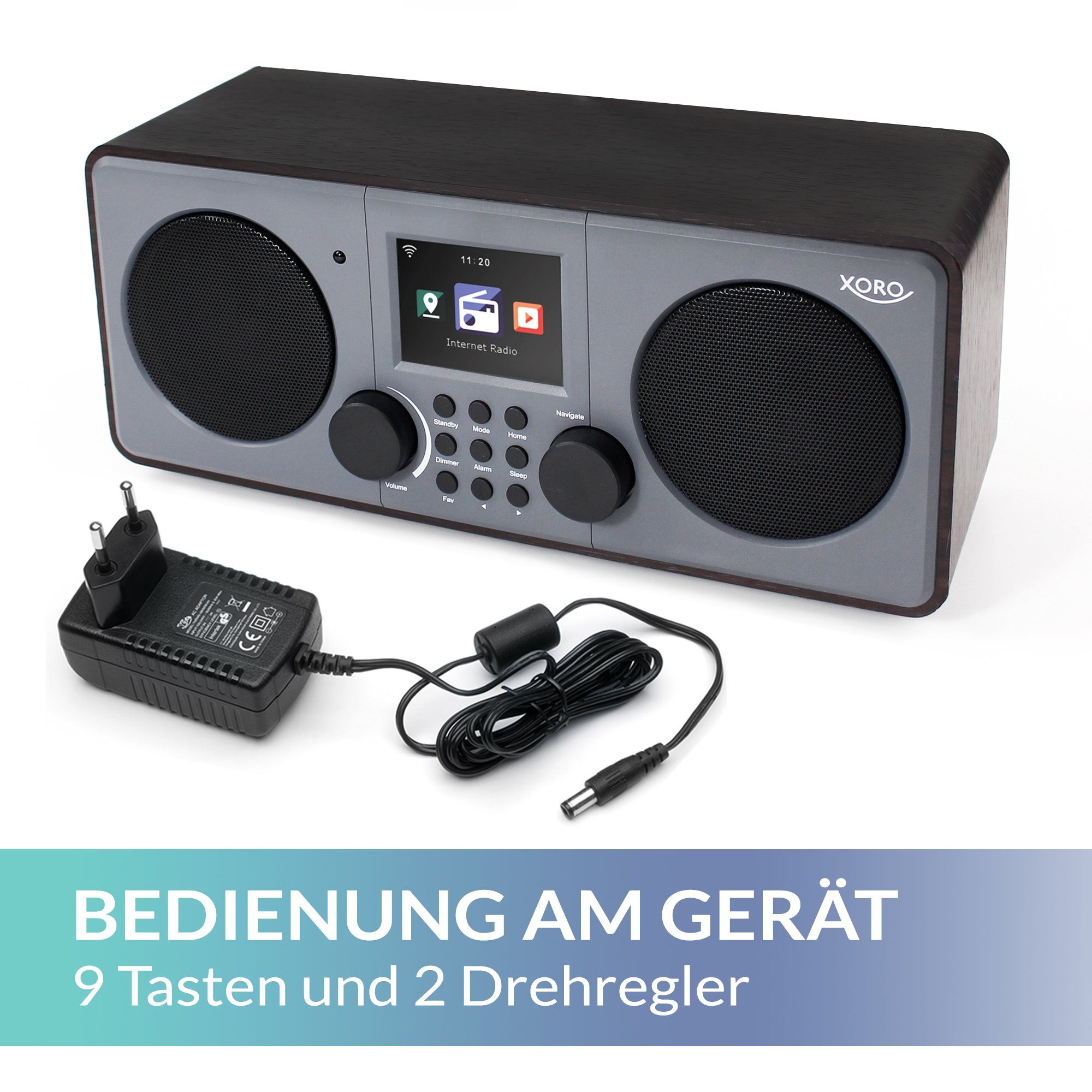 DAB+/WLAN-Stereo-Internetradio XORO DAB Internet-Radio 600 Xoro IR V3