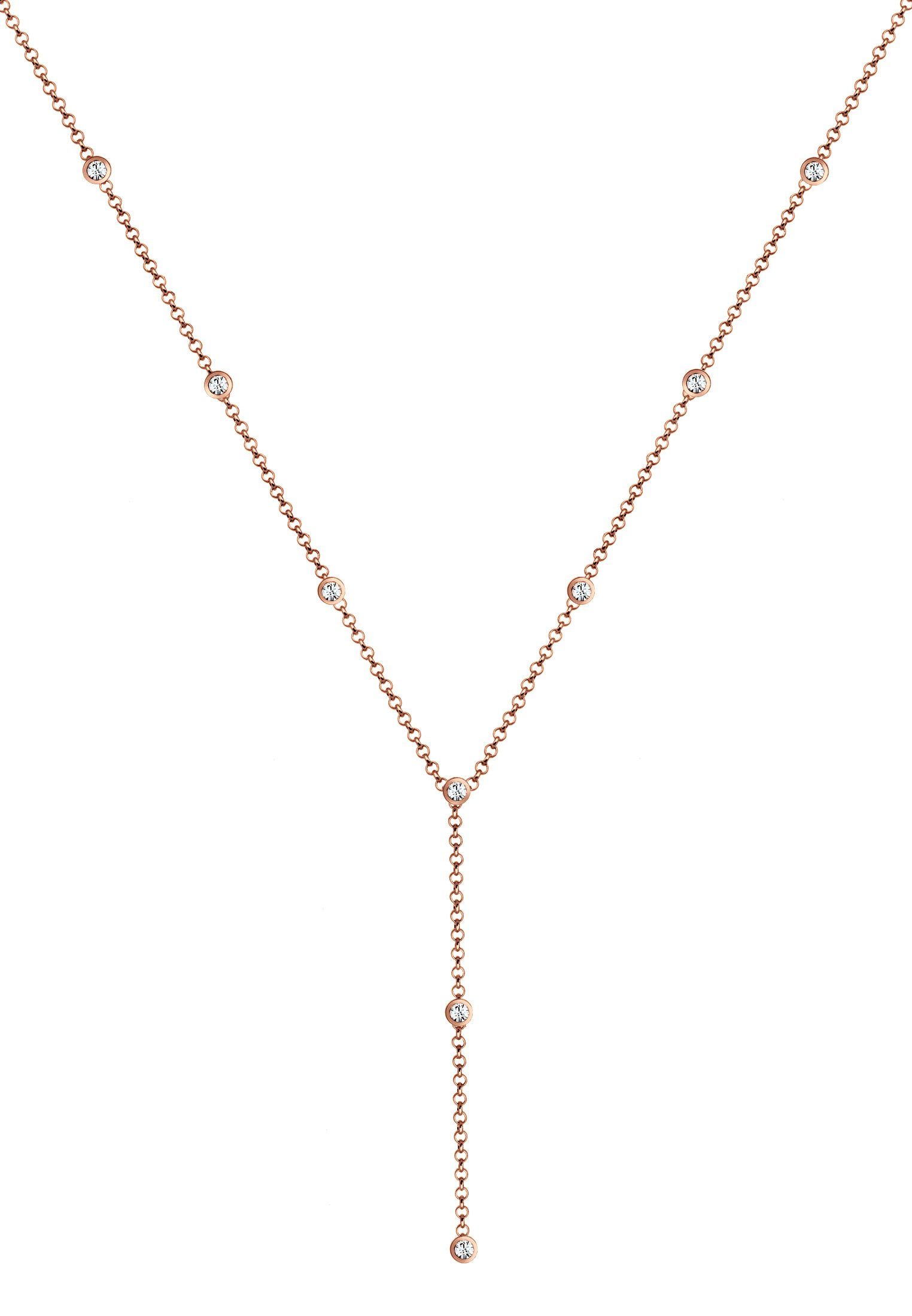 Elli Kette mit Anhänger Y-Kette 925 Silber, mit Kristallen von Swarovski® günstig online kaufen