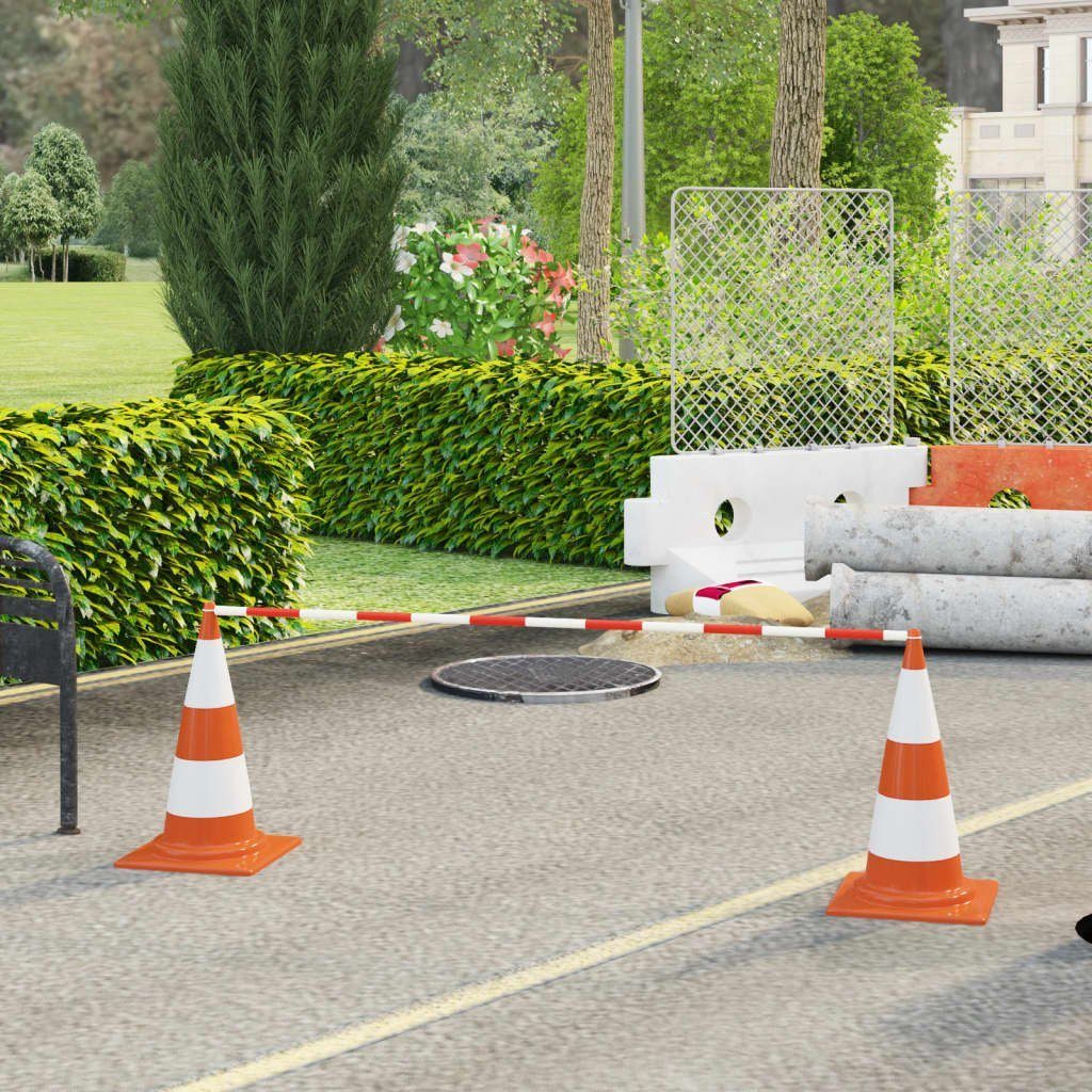 vidaXL Verkehrsschild Teleskopstangen für Leitkegel 10 Stk. ABS 116-197 cm, (10 St)