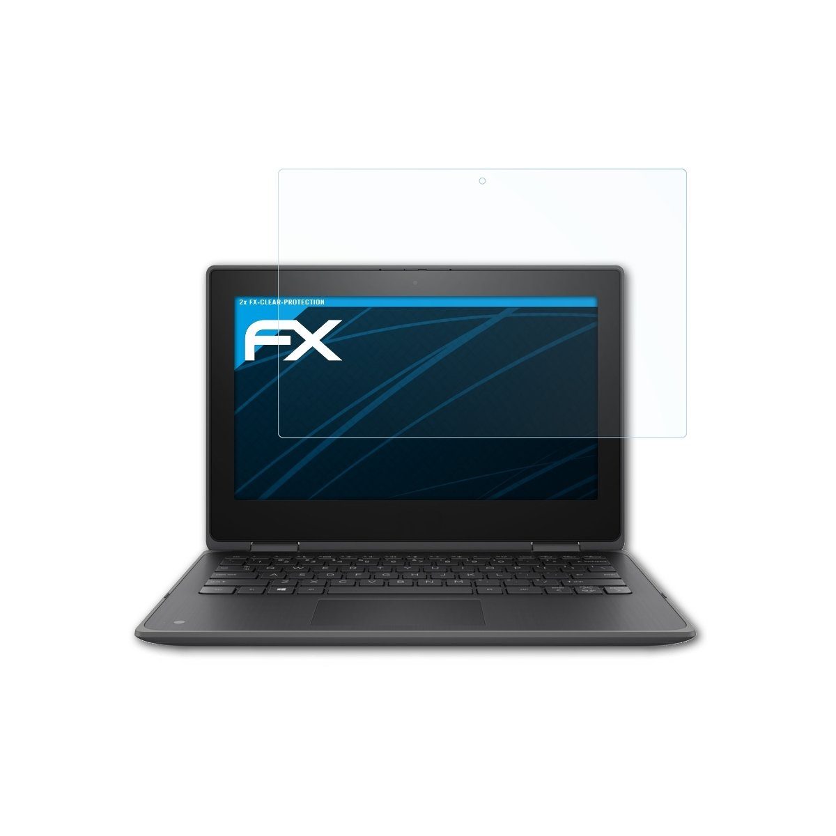 atFoliX Schutzfolie Displayschutz für HP ProBook x360 11 G5 EE, (2 Folien),  Ultraklar und hartbeschichtet