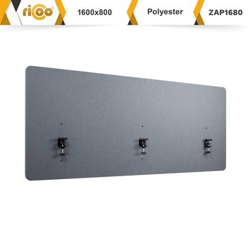 RICOO Schutzwand ZAP1680-G, Sichtschutz Schreibtisch Büro Akustik Trennwand Schallschutz Paneel