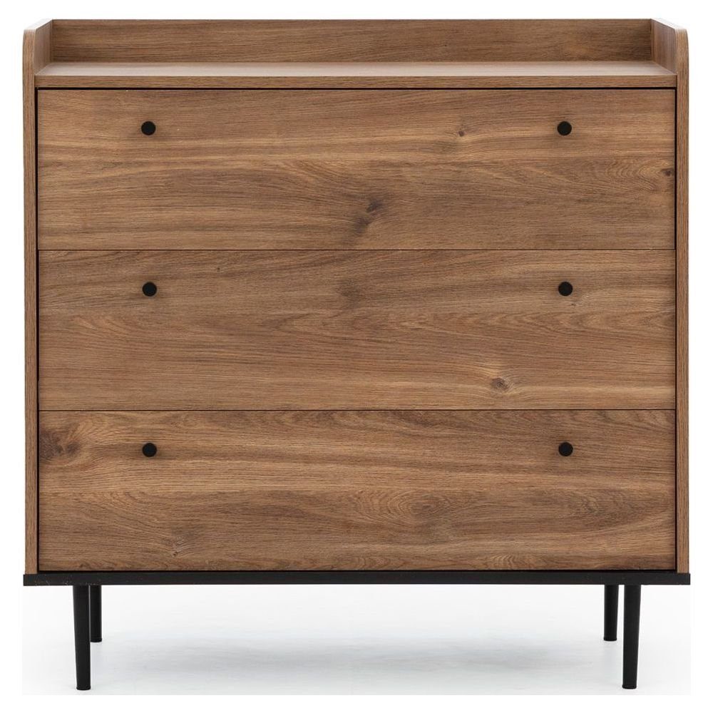 Lomadox Kommode VAREDO-132, Eiche Nb. Wohnzimmer Möbel im modernen Vintage Design 90/90/45 cm