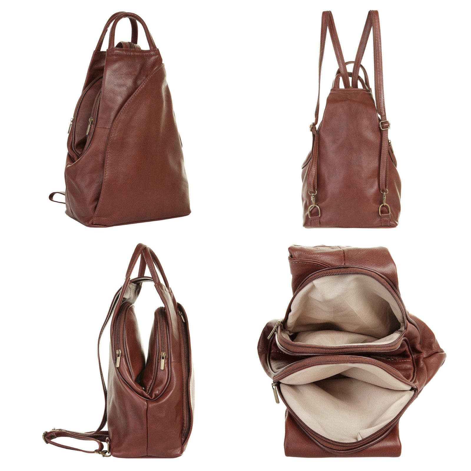 Piké Cityrucksack, echt Leder, Made in Italy günstig online kaufen