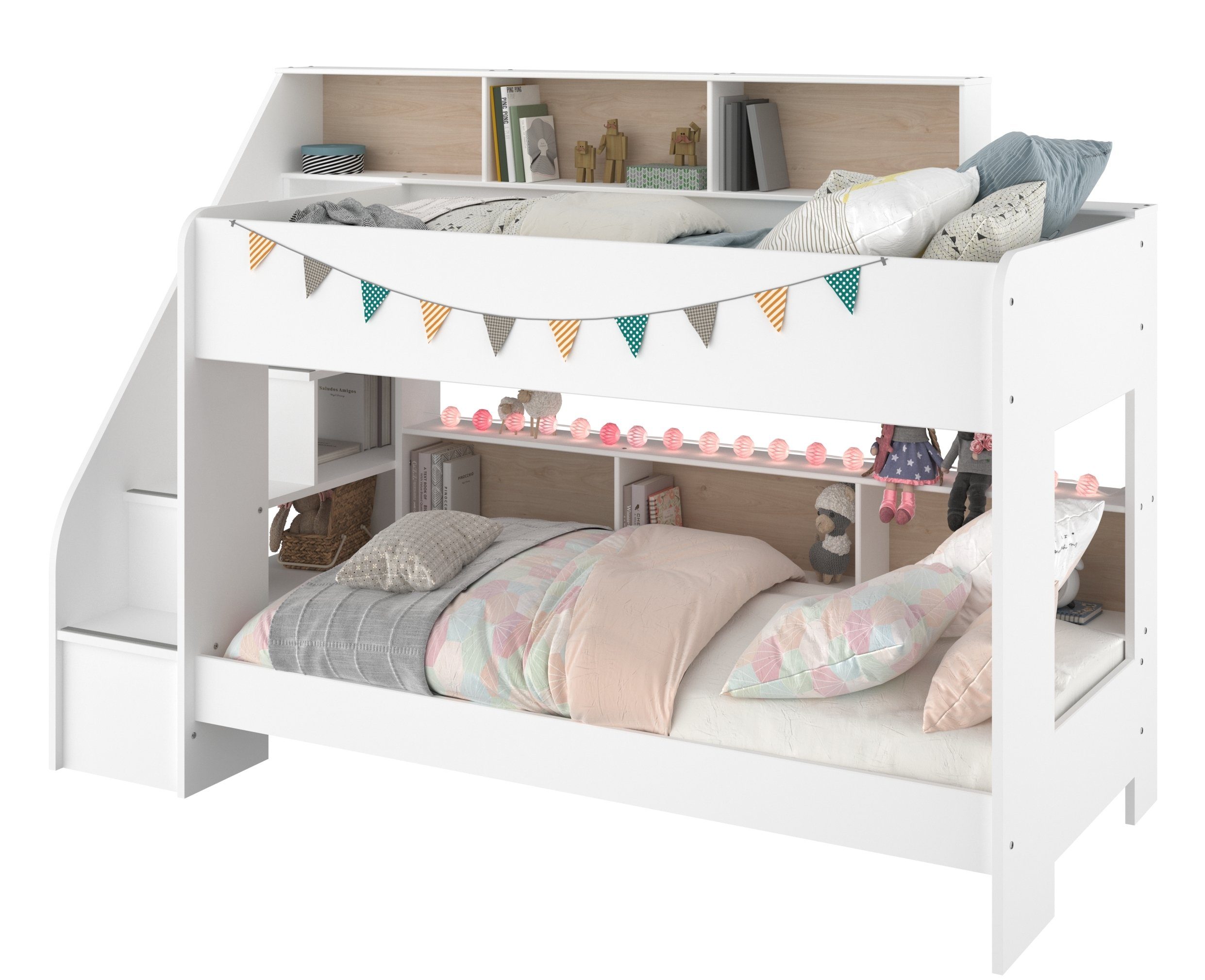 Hochbett Etagenbett Bibop 2 Parisot Weiß Kinderzimmer