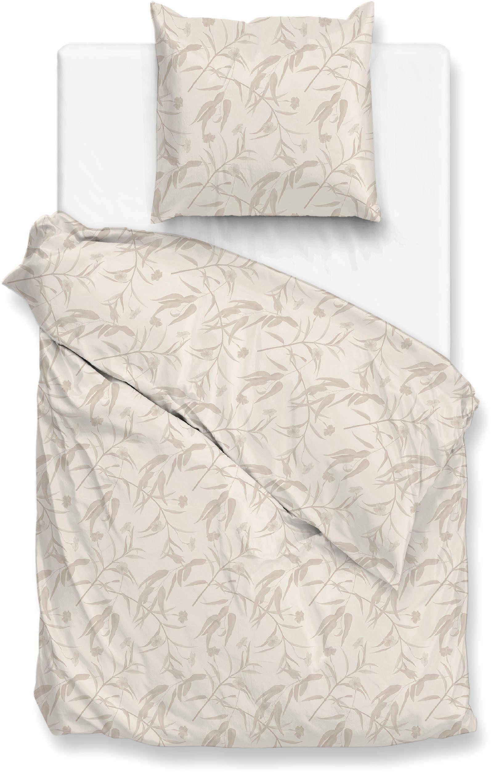 ZO HOME Bettwäsche Fiori-di-Satinado, Mako-Satin, 2 teilig, Bettwäsche aus 100% Baumwolle, hochwertiges Mako-Satin