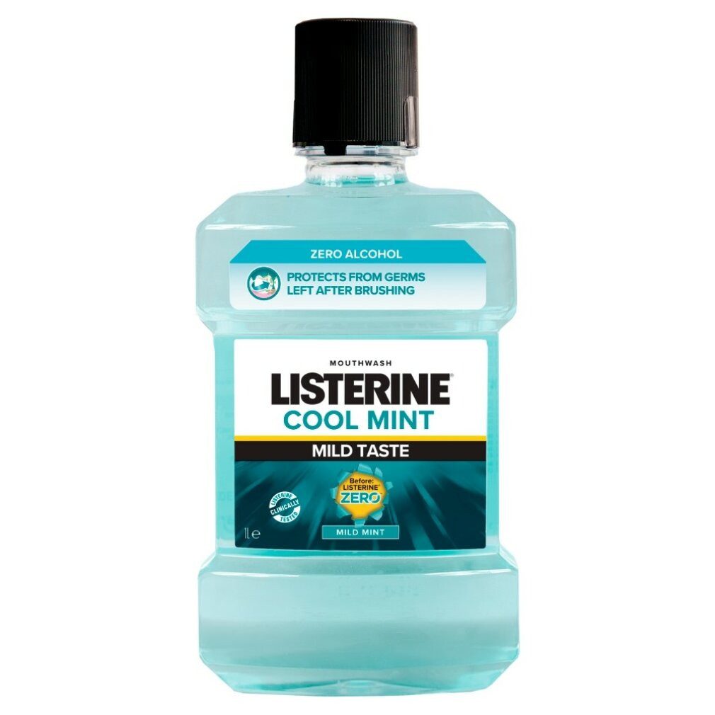Listerine Mundspülung Cool Mint Milder Taste Mundspülung - Mild Mind 1000ml, (Packung)