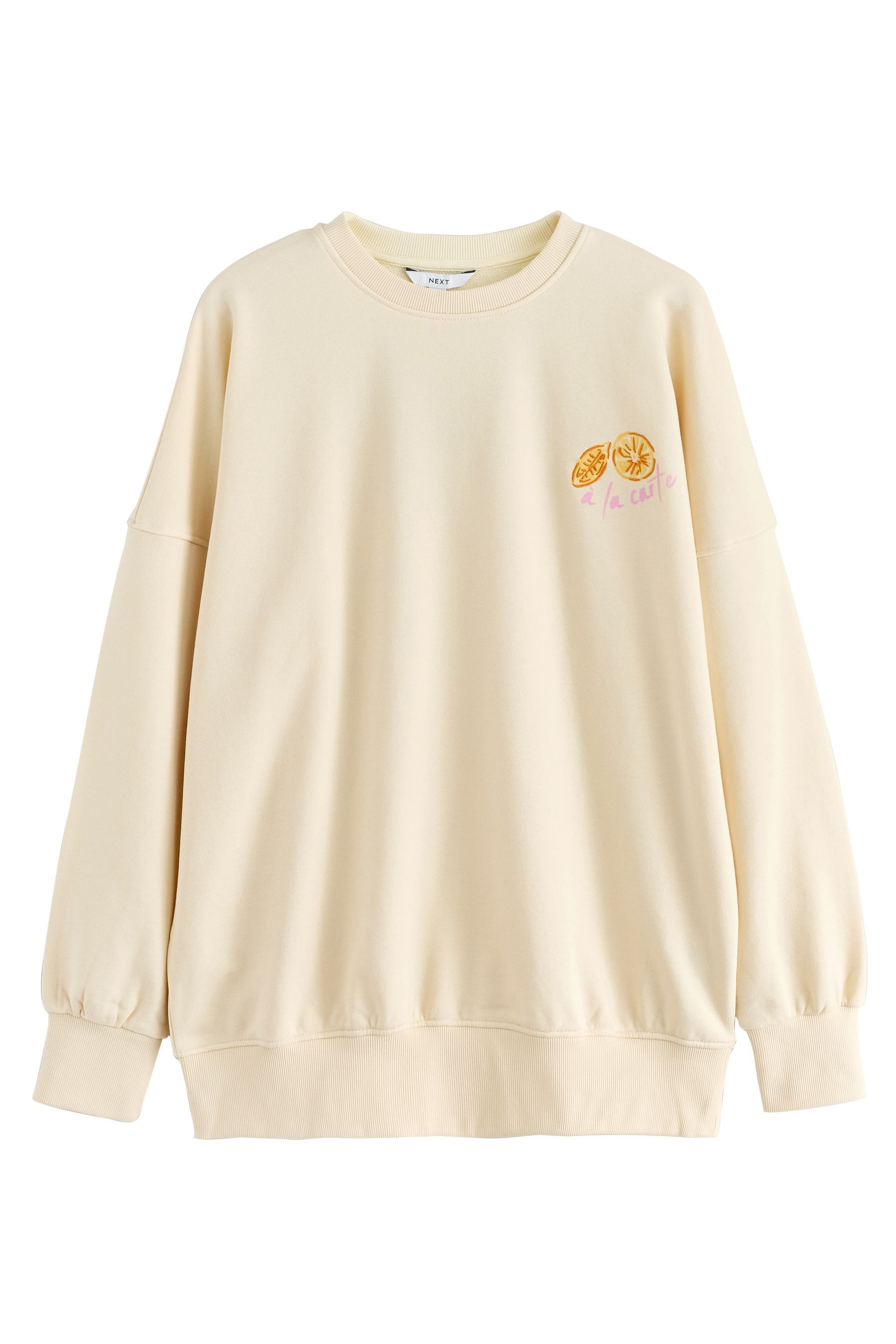 Sweater Oversized Rundhalssweatshirt mit Grafik