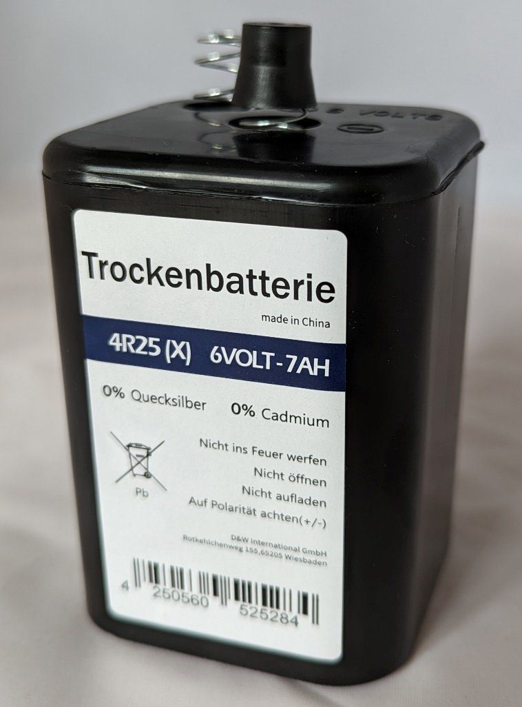 HCR Hygiene 6-Volt-Trockenbatterie Batterie