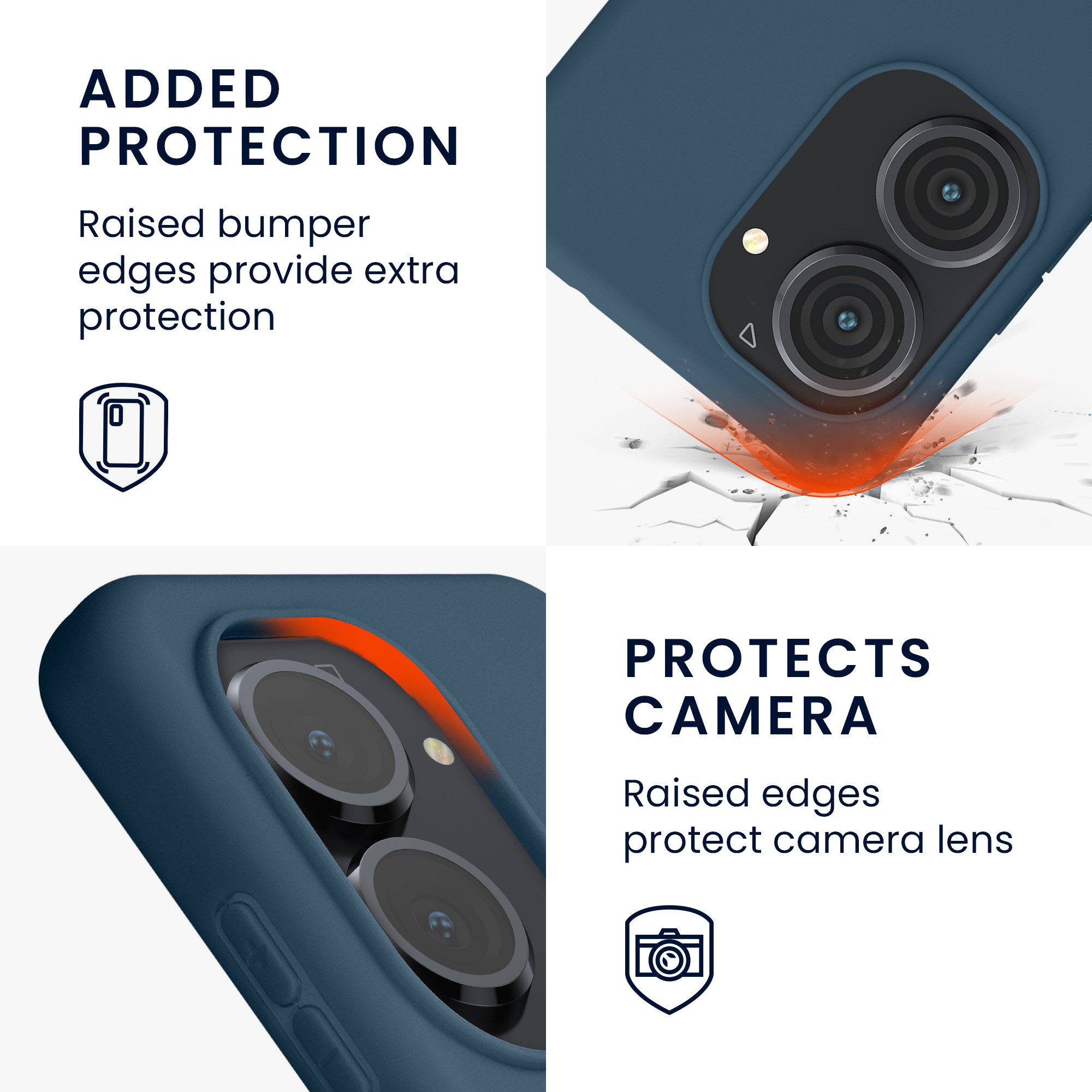 kwmobile Handyhülle Hülle für ASUS Zenfone 10 / Zenfone 9, Hülle Silikon - Soft Handyhülle - Handy Case Cover