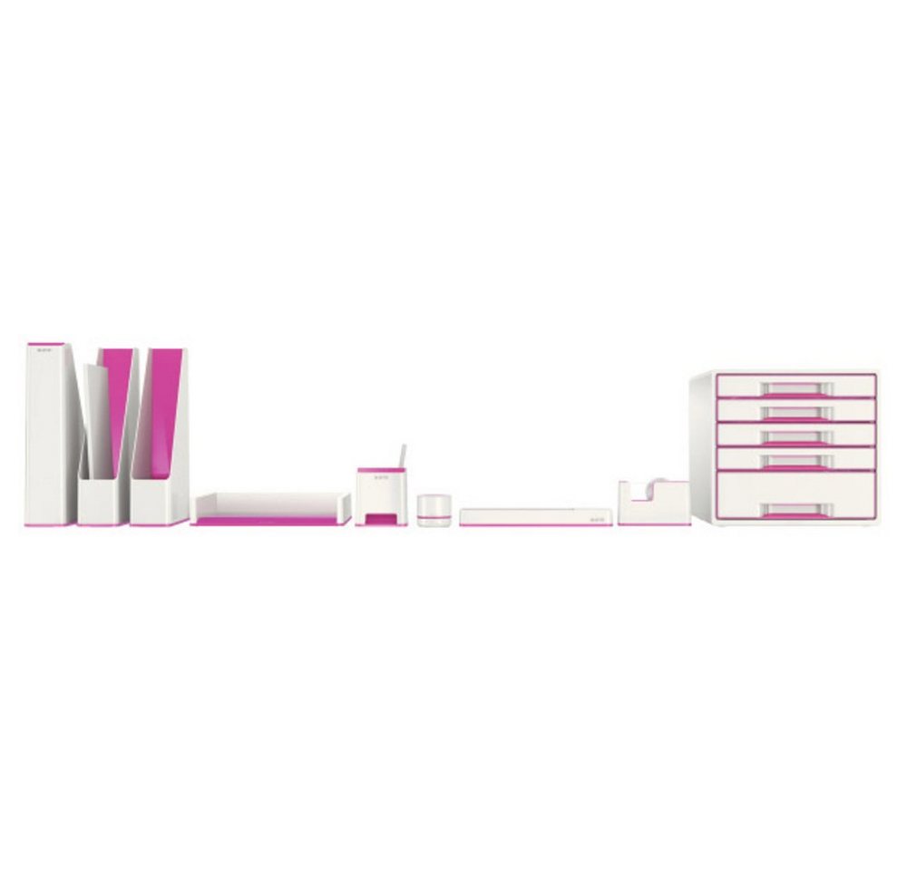 Thumbnail - LEITZ Klebeband Leitz Klebeband-Abroller WOW 5364 Weiß, Pink Rollenbreite (max): 19 m (WOW 5364)