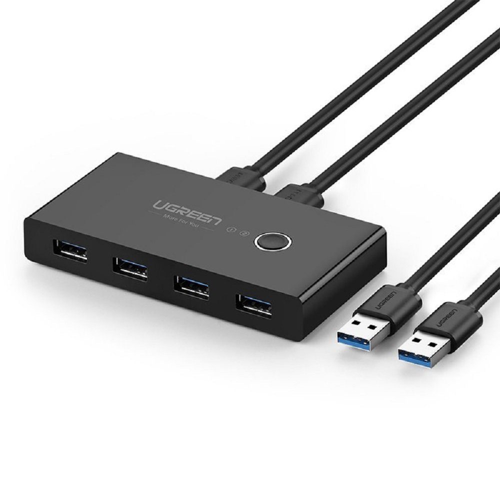 Swtich Box Adapter HUB Schalter 4xUSB 2.0 Gen 1 auf 2 Computer schwarz HUB