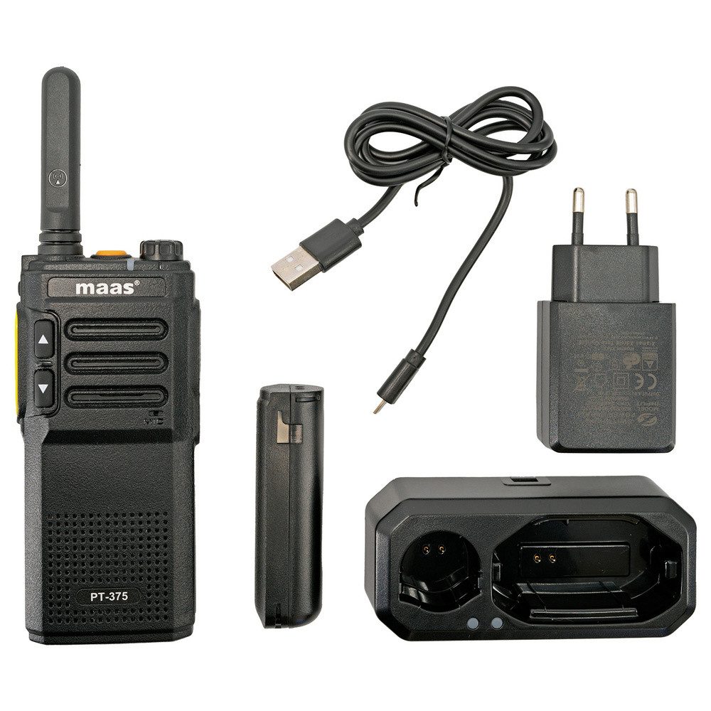 Maas Elektronik Walkie Talkie MAAS Elektronik PT-375 3702 PMR-Handfunkgerät 1er Set