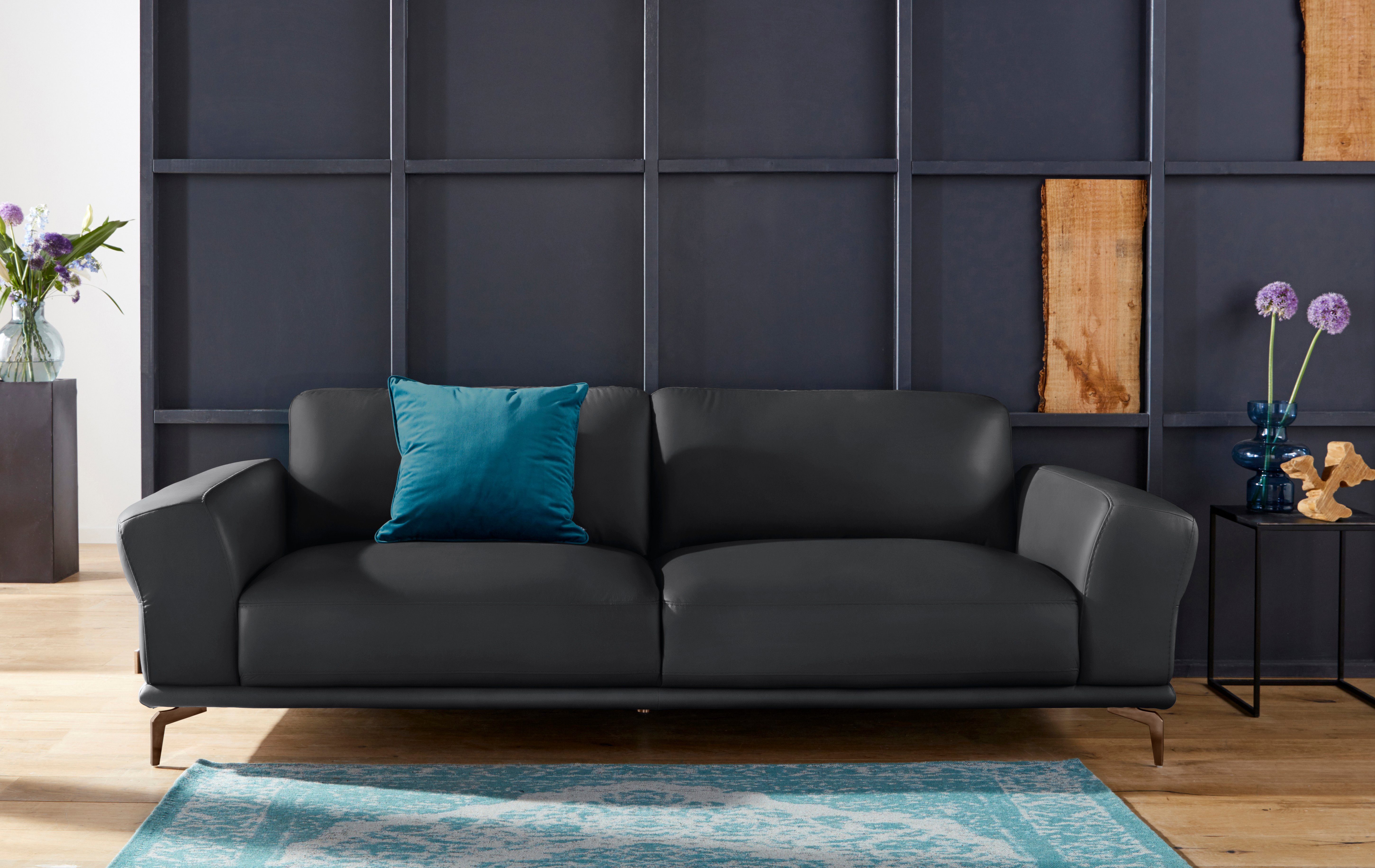 W.SCHILLIG 2,5-Sitzer montanaa, mit Metallfüßen in Bronze pulverbeschichtet, Breite 232 cm