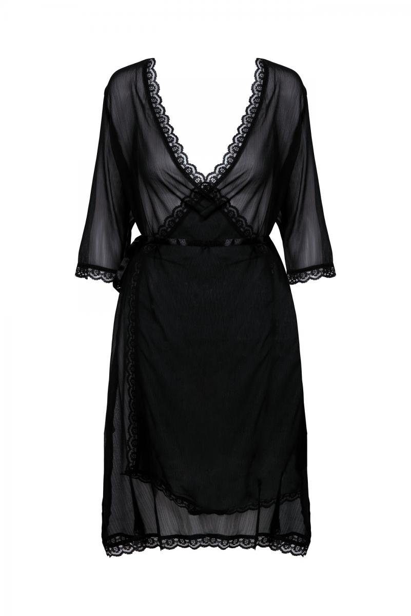 Anais Apparel Size Plus Kimono, Kimono in schwarz - XL/2XL