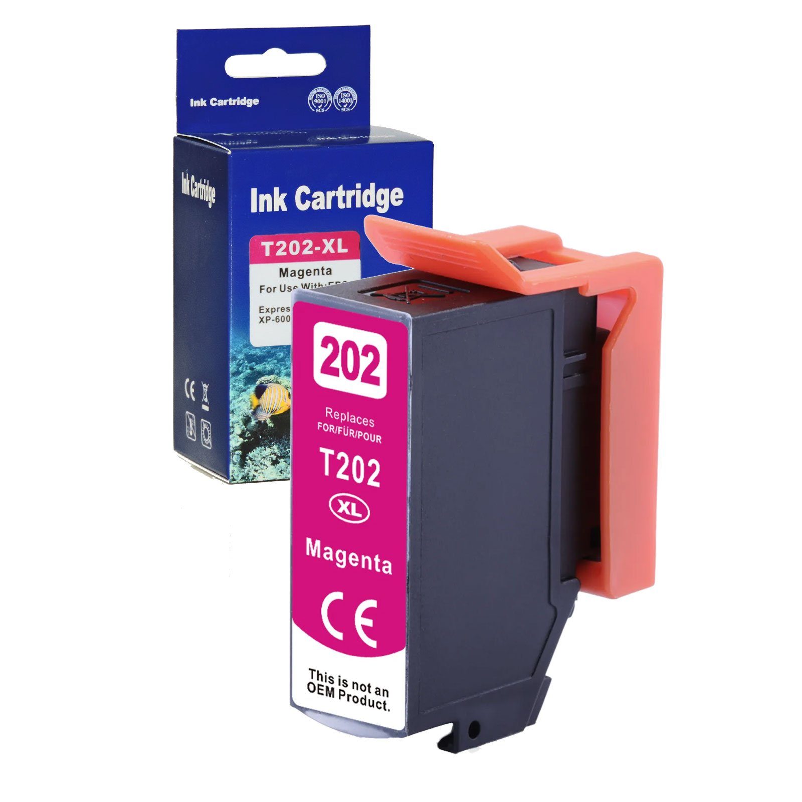 D&C Kompatibel Epson Kiwi, T02H3, 202XL, C13T02H34010 Magenta Tintenpatrone