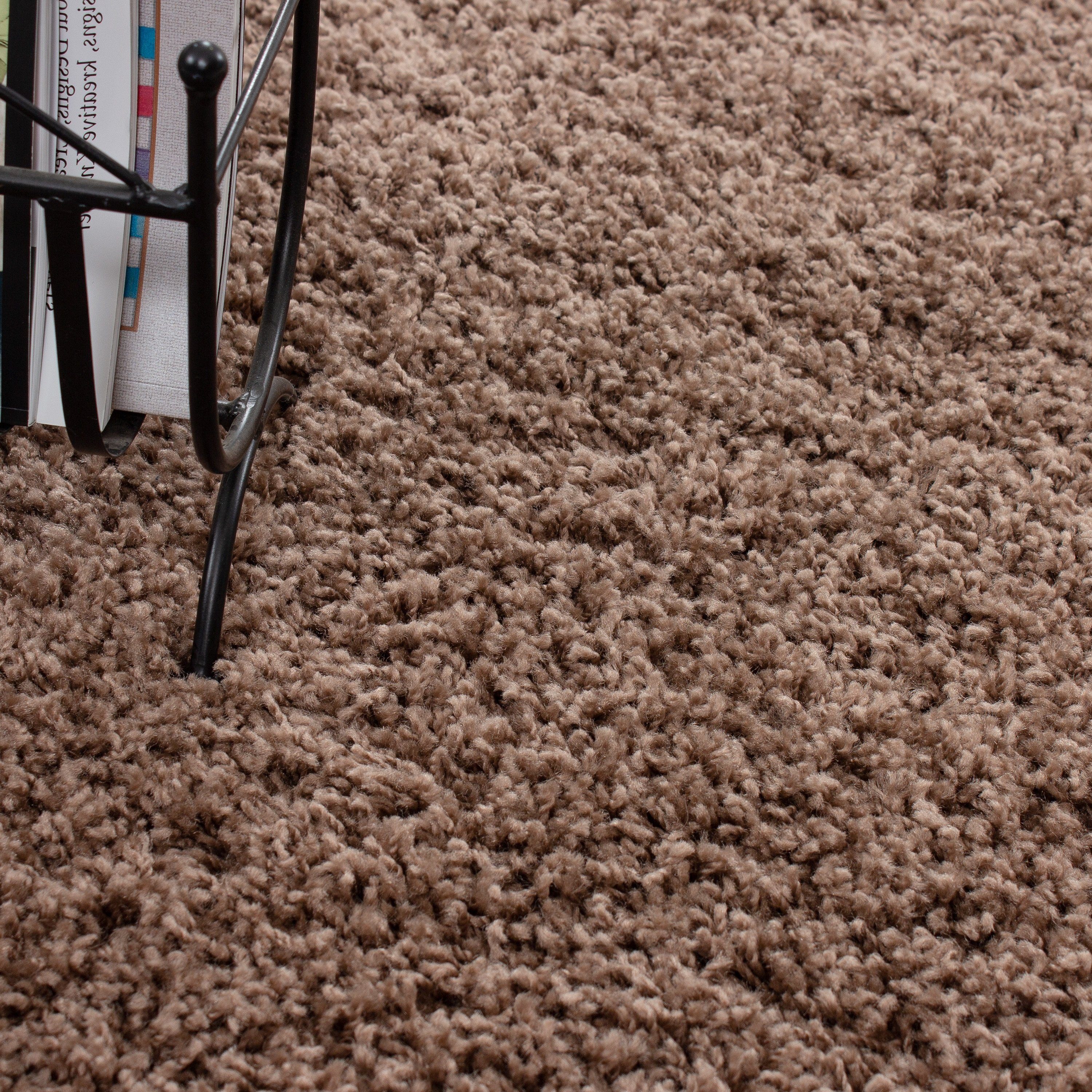 Höhe: Wohnzimmer mm, - Rund, Einfarbig, Unicolor 30 Teppich Teppium, Kaffee Teppich
