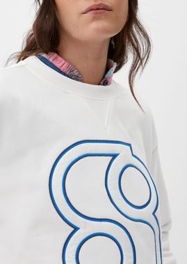 s.Oliver Sweatshirt Sweatshirt mit Label-Stickerei Logo, Stickerei