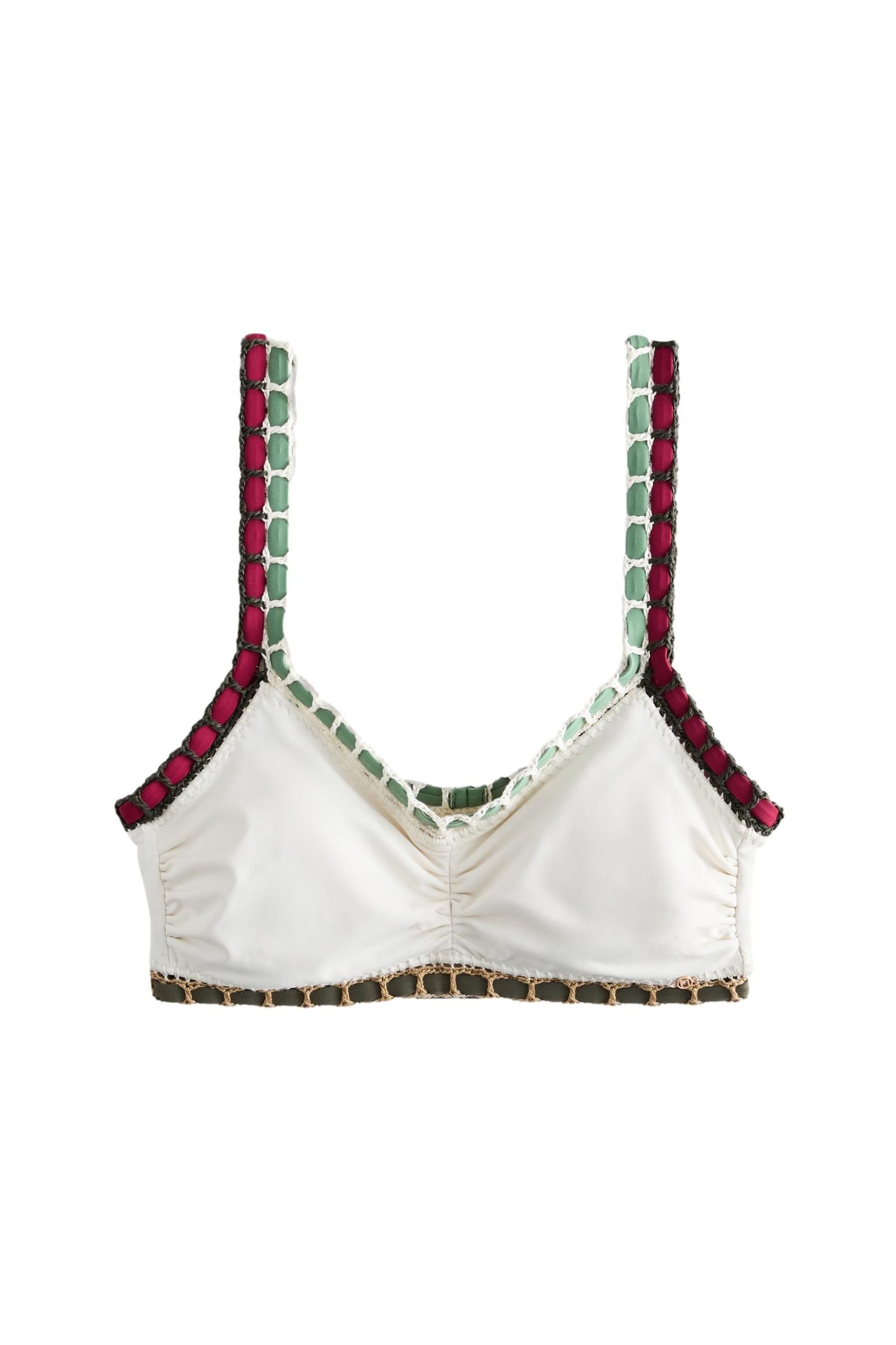 Next Crop-Bikini-Top Verkürztes Bikinioberteil mit Kontrasten (1-St)