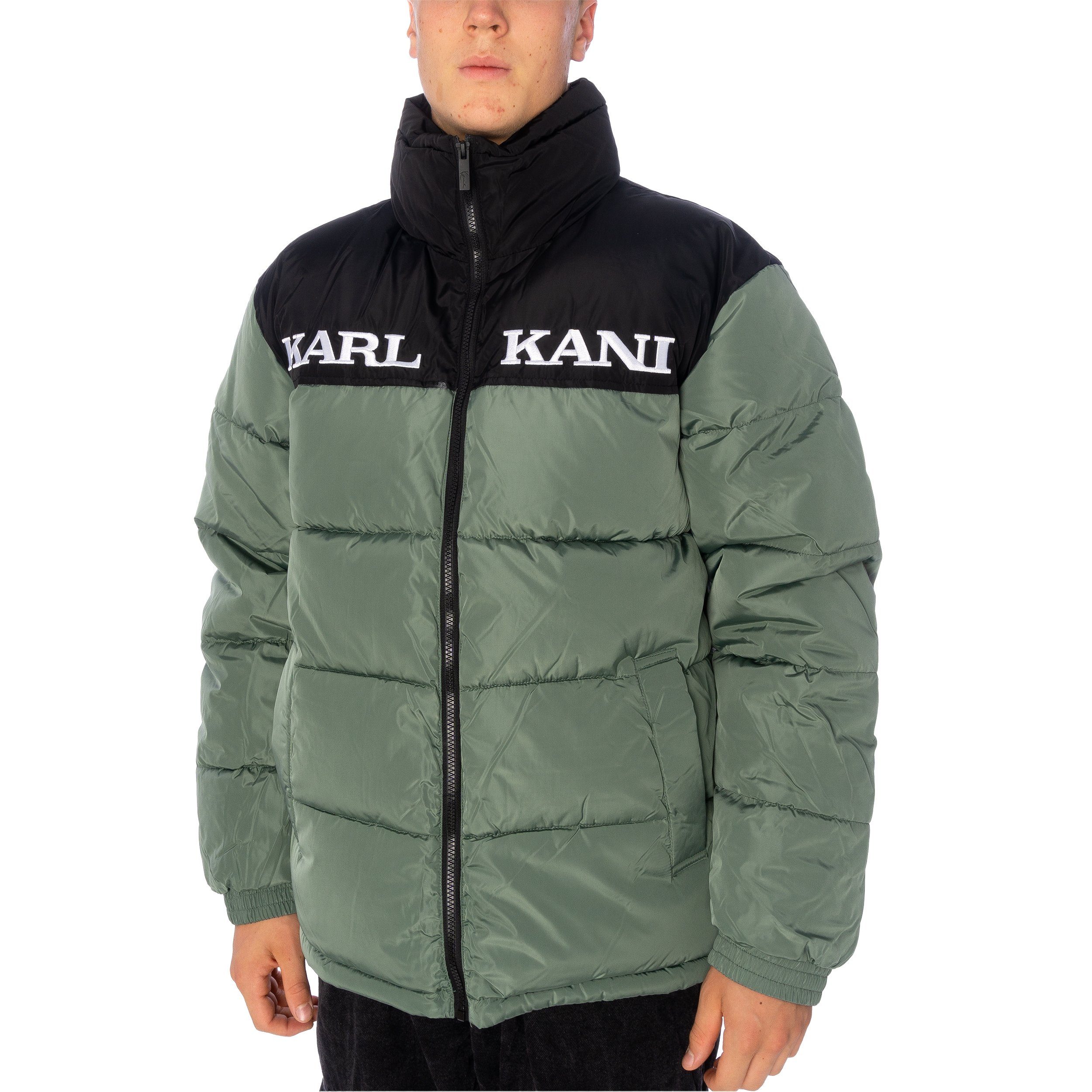 Karl Kani Winterjacke green (1-St) Retro Herren Kani Puffer Winterjacke dusty Jacke Essential Karl