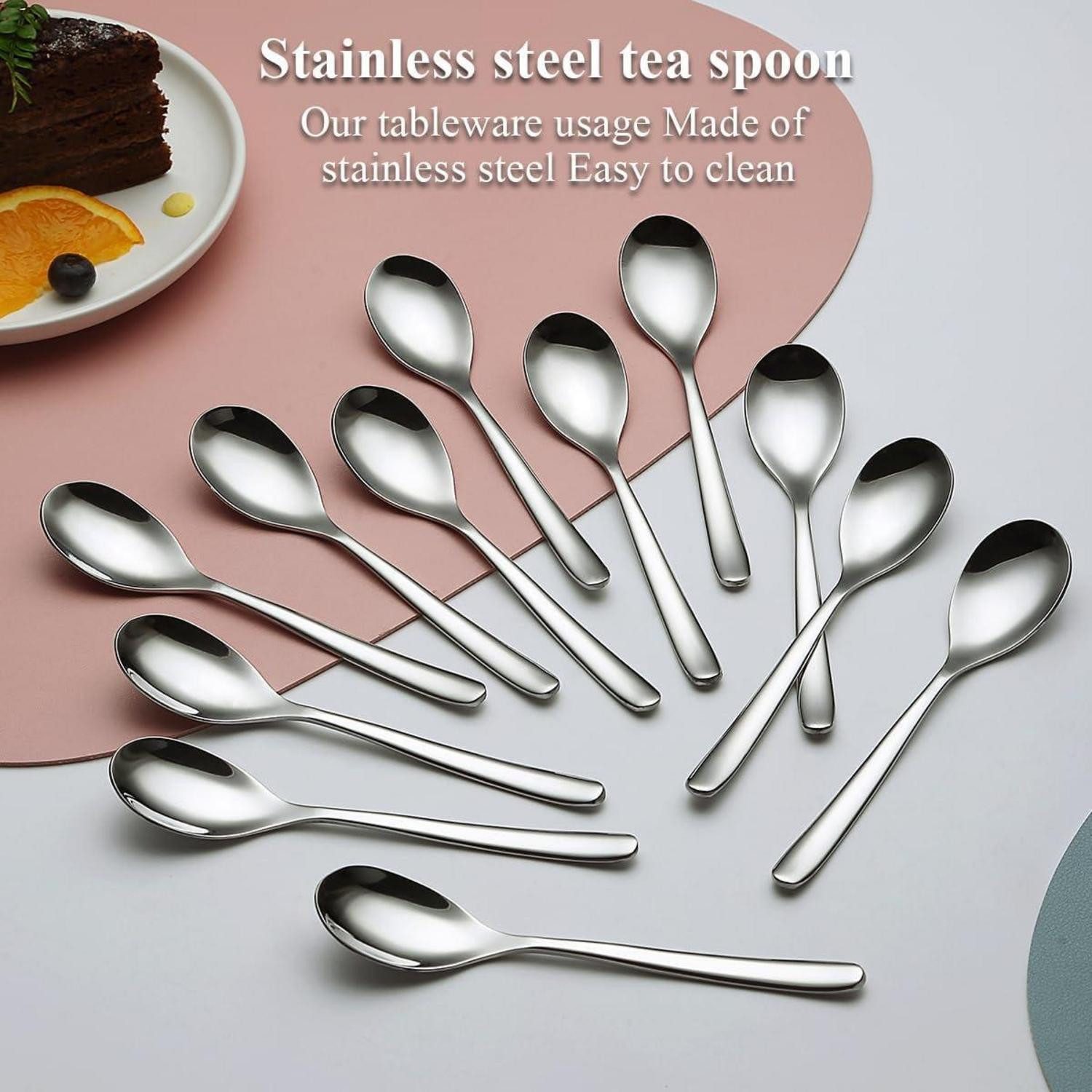LuxusKollektion Teelöffel Teelöffel 12er Set Edelstahl 14cm Classic