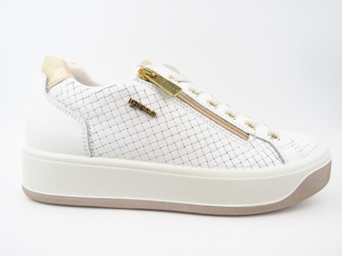 Mocassino Igi&Co Da Donna In Pelle Nera Con Zeppa Bassa
