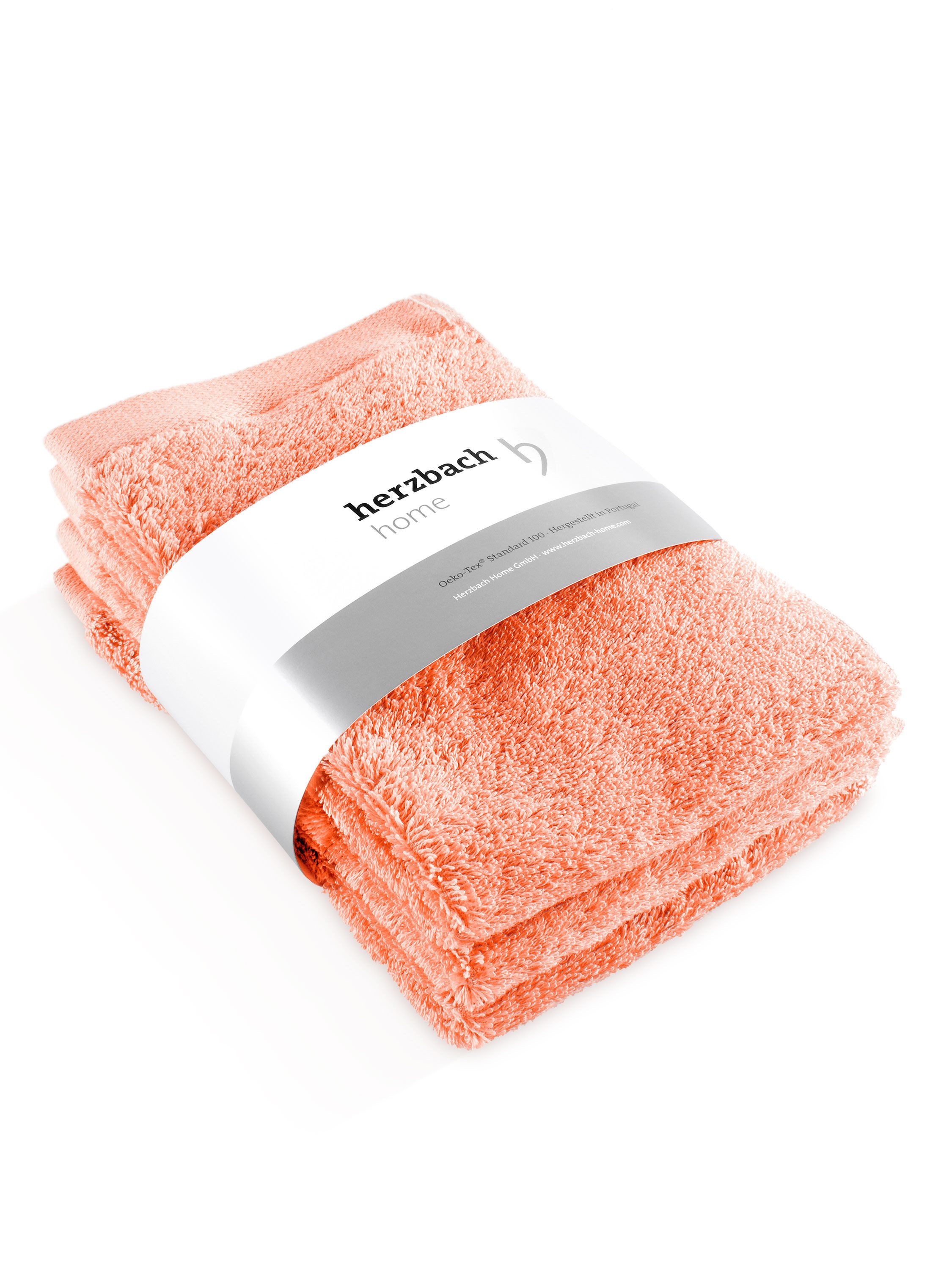 herzbach home Gästehandtücher Pura 30x50 cm, (3-St), 550g/m², Premium-Qualität, 100% Baumwolle, einfarbig