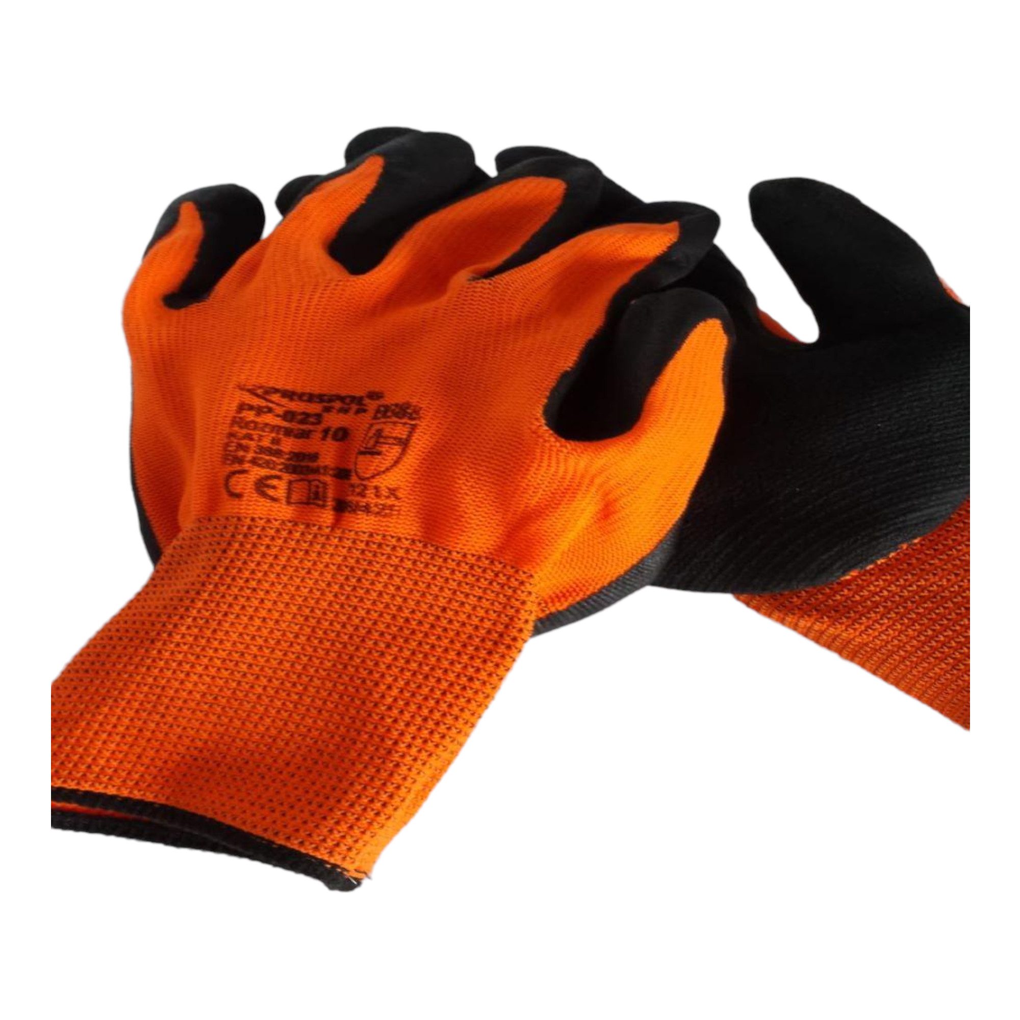 Arbeitshandschuhe Arbeitshandschuhe K027 Gr.10 Nitril violett/orange günstig online kaufen