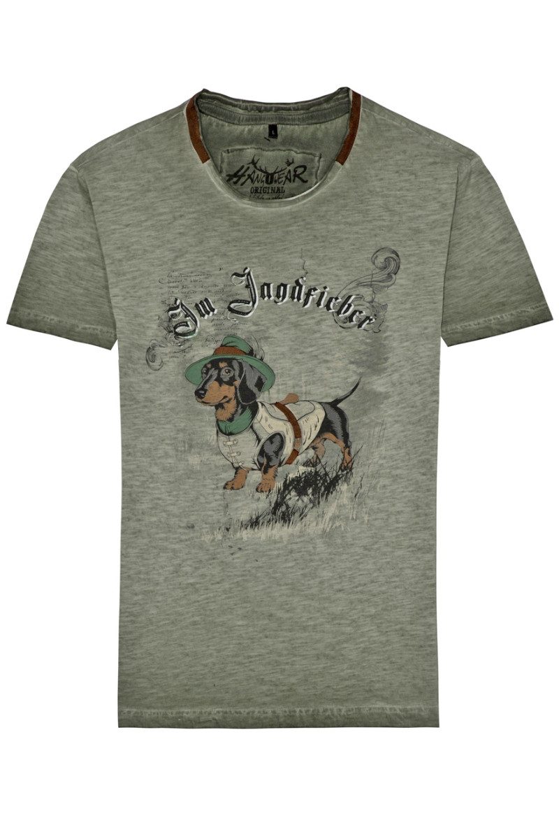 Trachtenshirt Trachtenshirt Herren - GUIDO - dunkelgrün