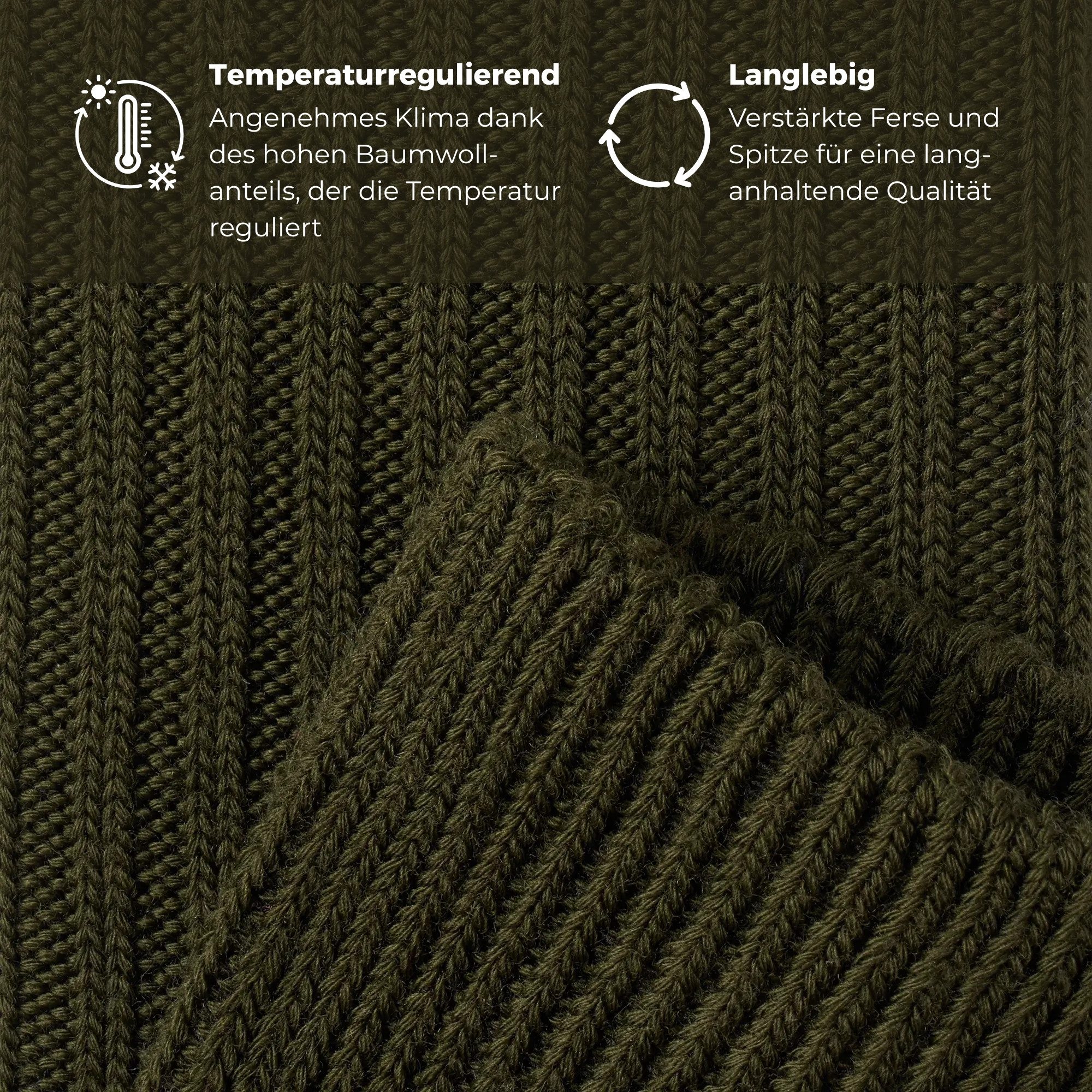 von Jungfeld Socken Merino Merinowolle 35-46 Unisex (1-Paar, 1 Paar) Winter Thermosocken Damen & Herren Wandersocken