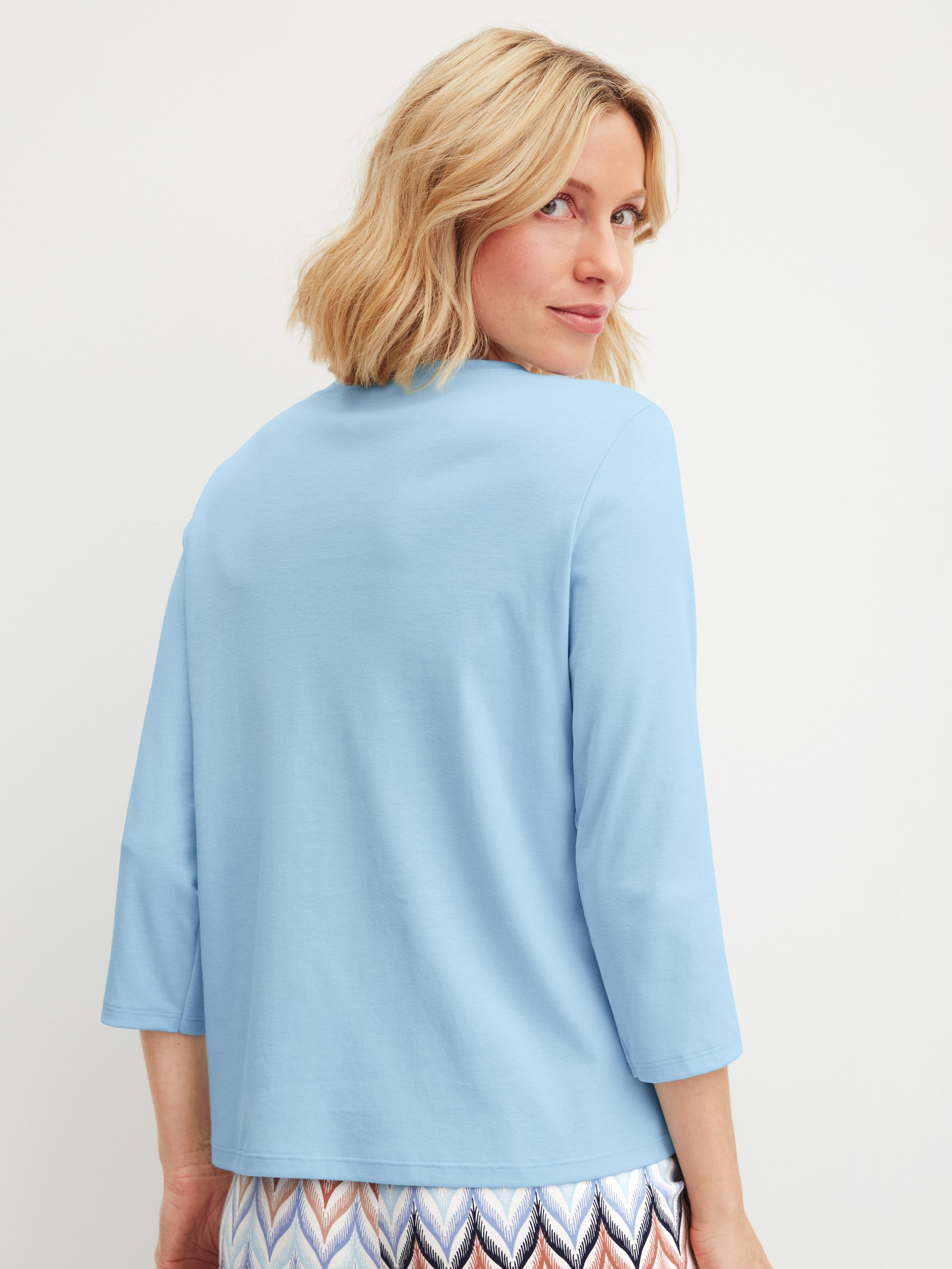 CALIDA Langarmshirt Favourites Botanic Damen (1-tlg) 100% Baumwolle in Interlock, wärmend, formstabil, pflegeleicht