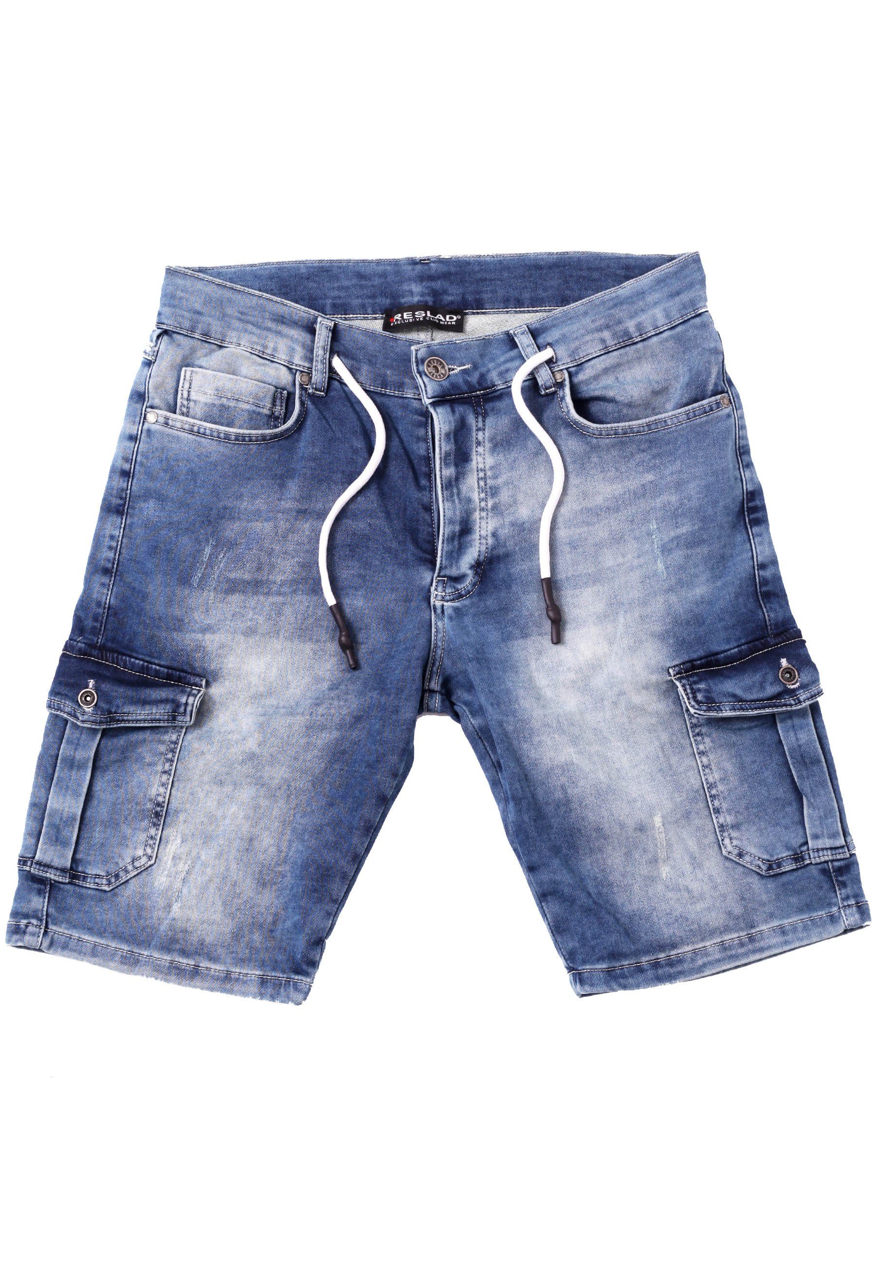Jeansshorts Reslad Cargo Jeans Shorts Herren Kurze Hosen Sommer - Sweathose in