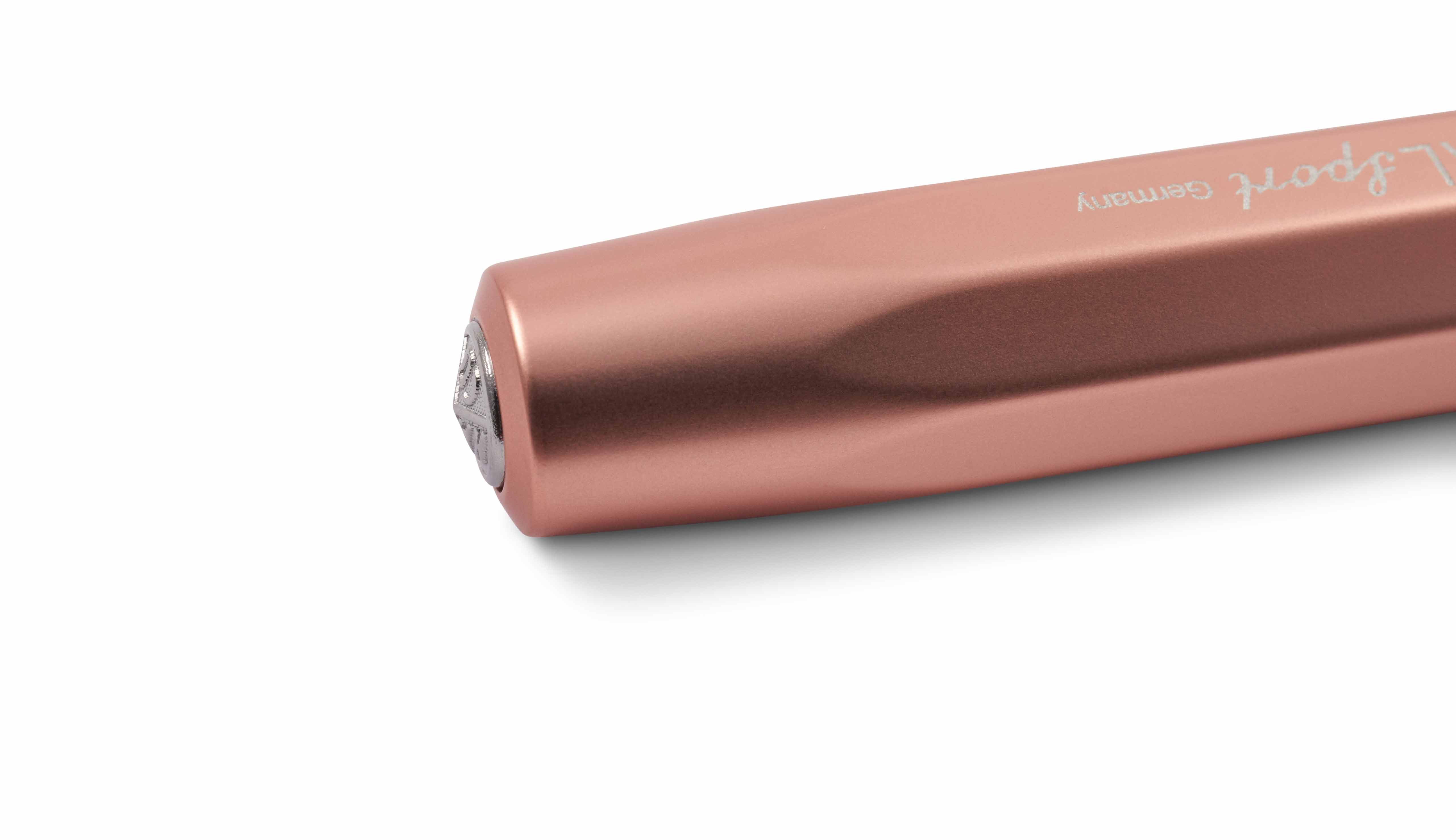 Kaweco Füllfederhalter Kaweco AL Sport Füllhalter Rosegold, Breit Stahl blank