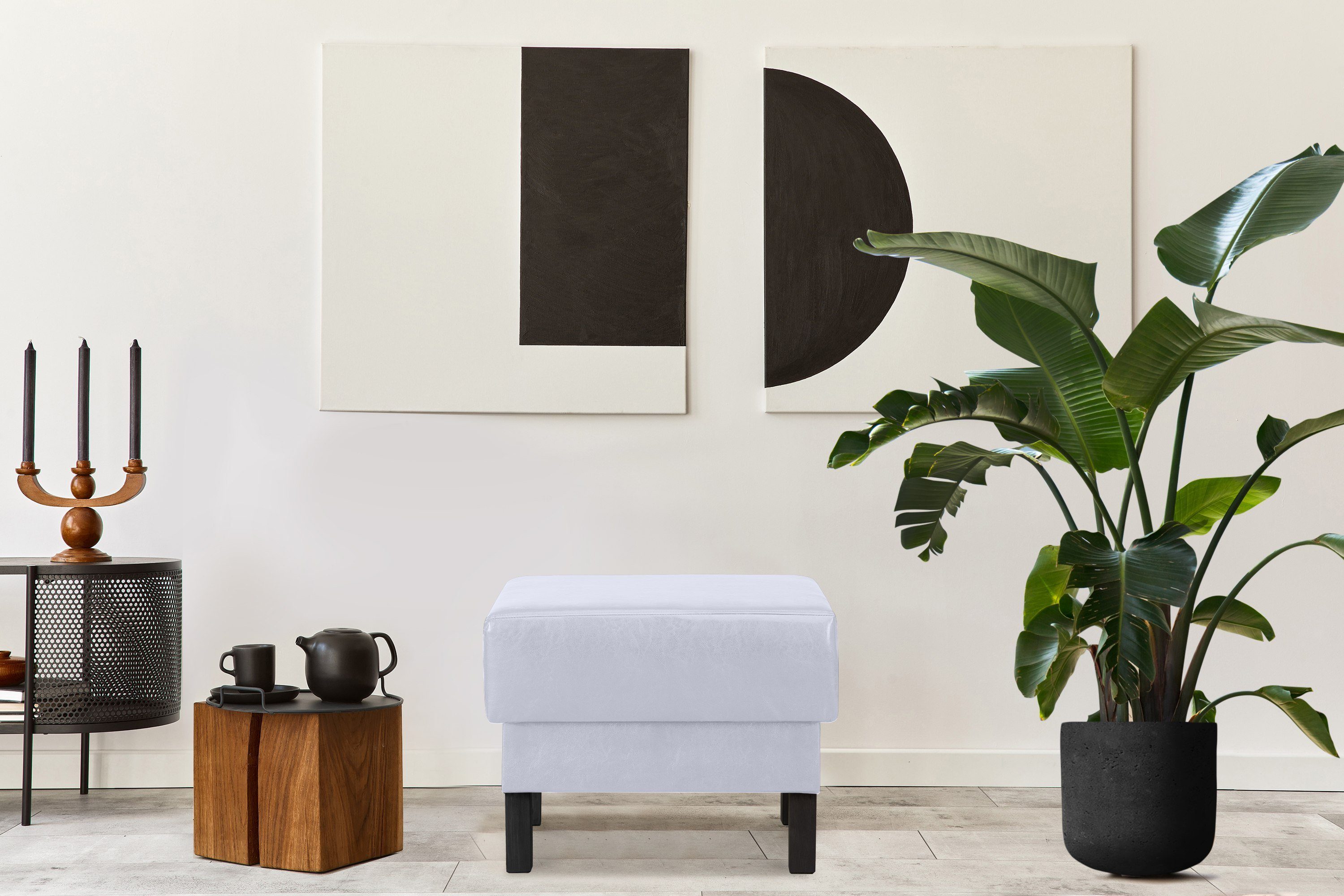 KONSIMO® Sitzhocker ESPECTO Pouffe Hocker, Kunstleder-Puffsessel, günstig online kaufen