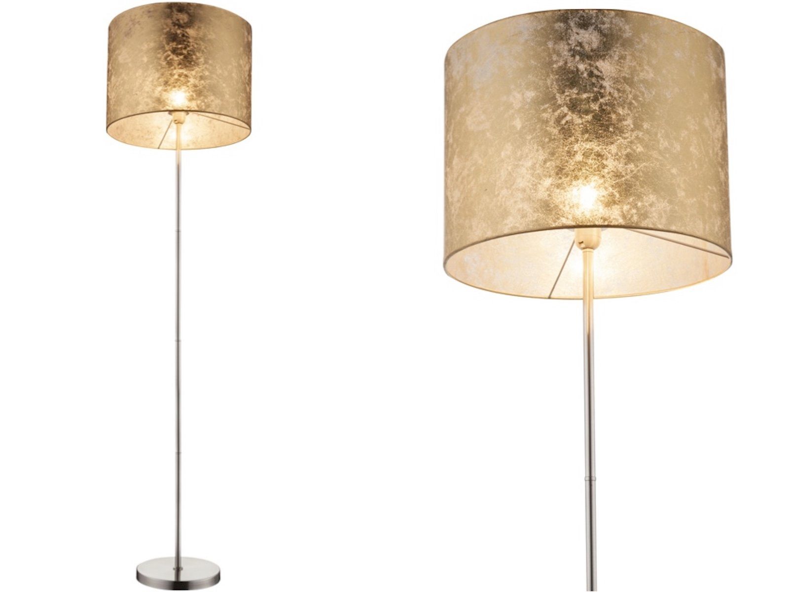 Globo Stehlampe Stehlampe Wohnzimmer Stehleuchte Schlafzimmer Textil gold modern