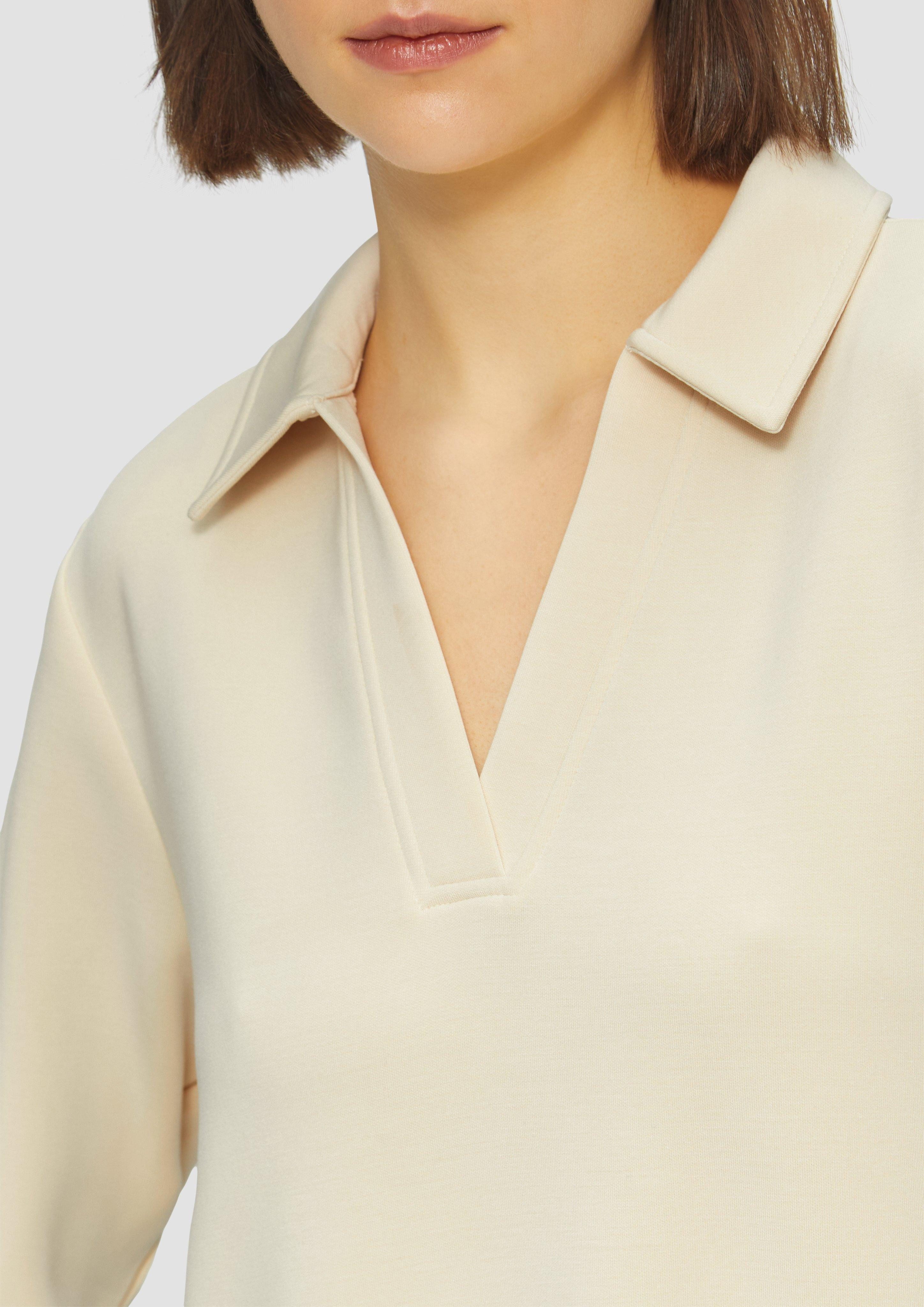 s.Oliver 3/4-Arm-Shirt Sweatshirt aus Scuba mit günstig online kaufen