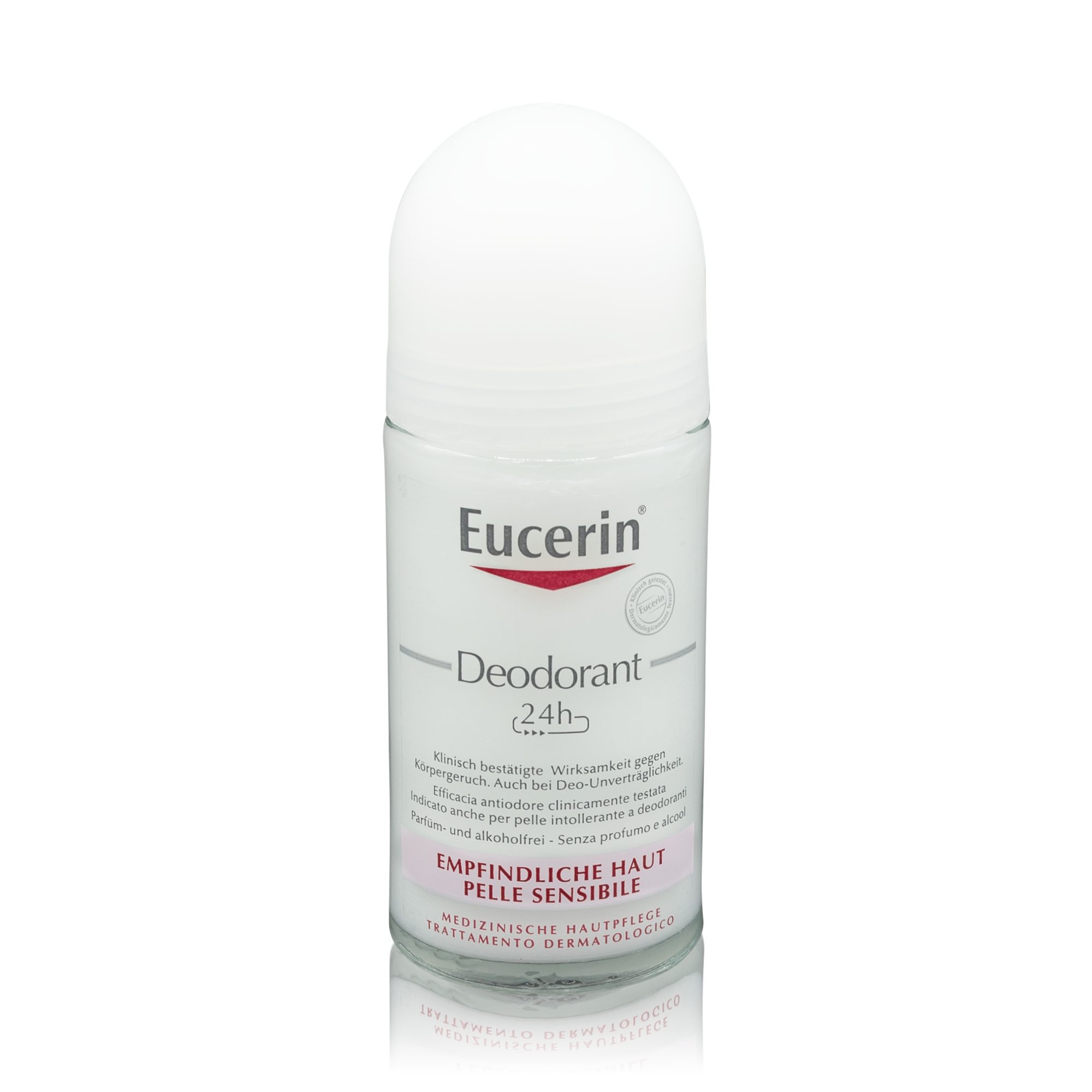Eucerin Deo-Roller Eucerin Deodorant 24h bei empfindlicher Haut - Roll-On, Ein zuverlässiger Schutz gegen Schweißgeruch.