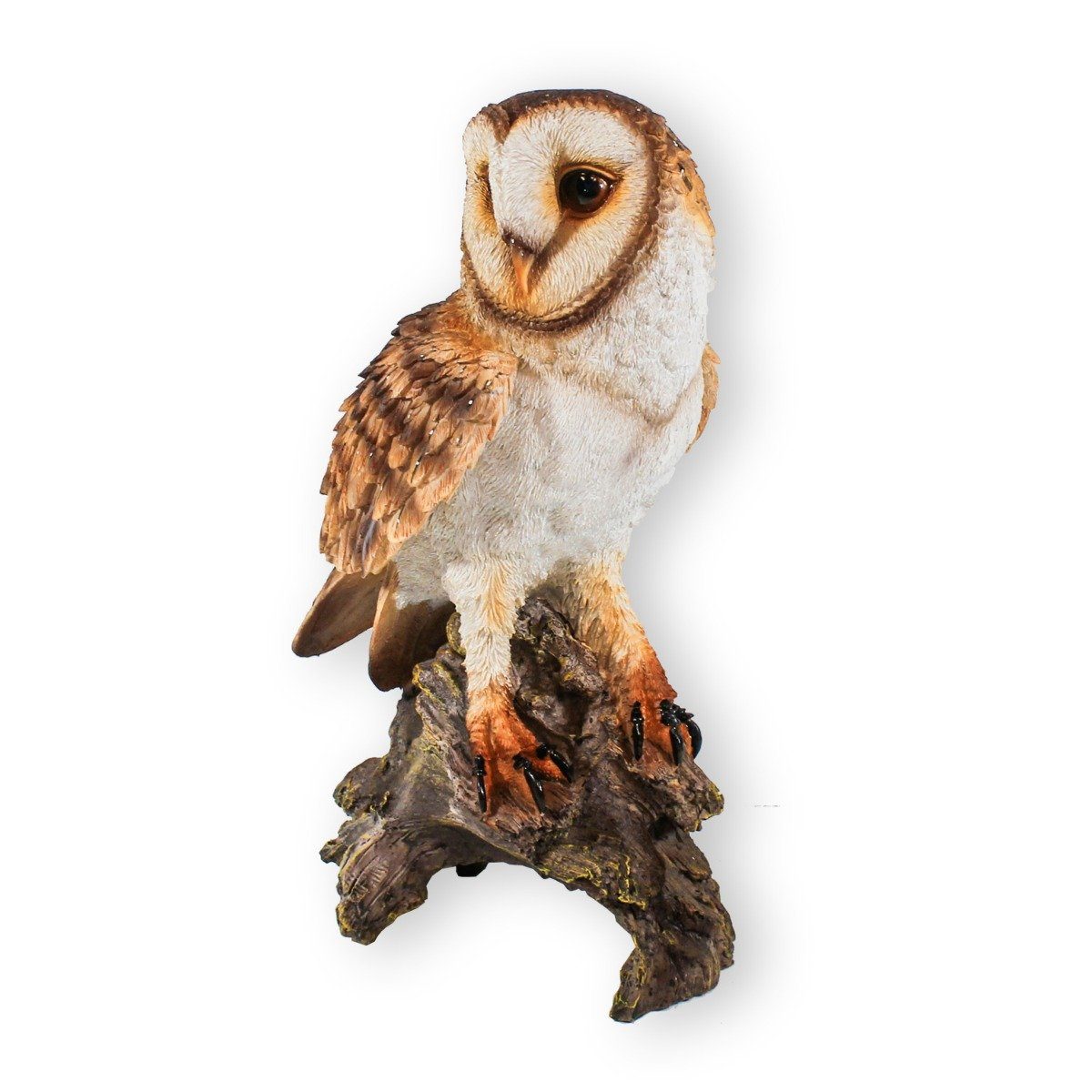 colourliving Tierfigur Eulen Figur auf Stamm sitzend Uhu Eule Deko Vogel, H günstig online kaufen