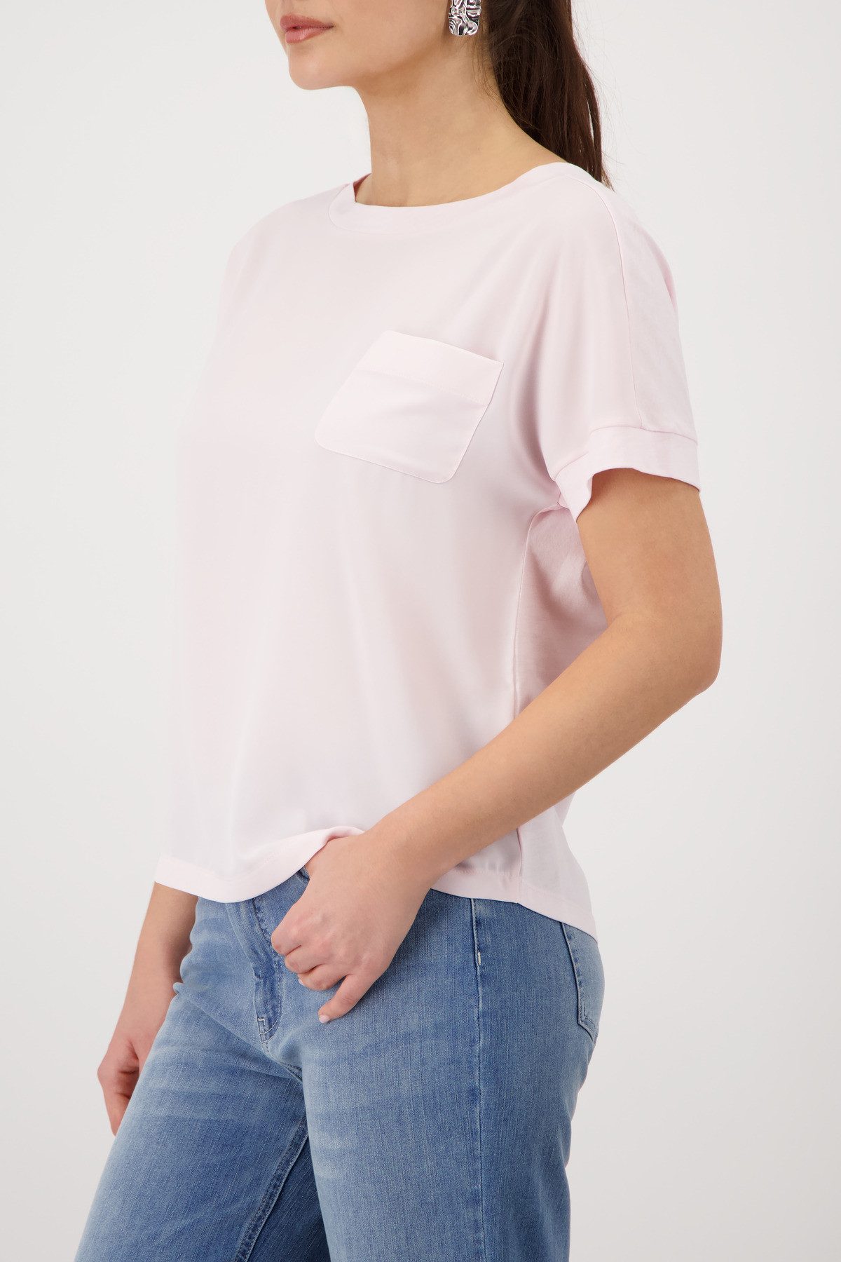 Monari Schlupfbluse mit Ziertasche