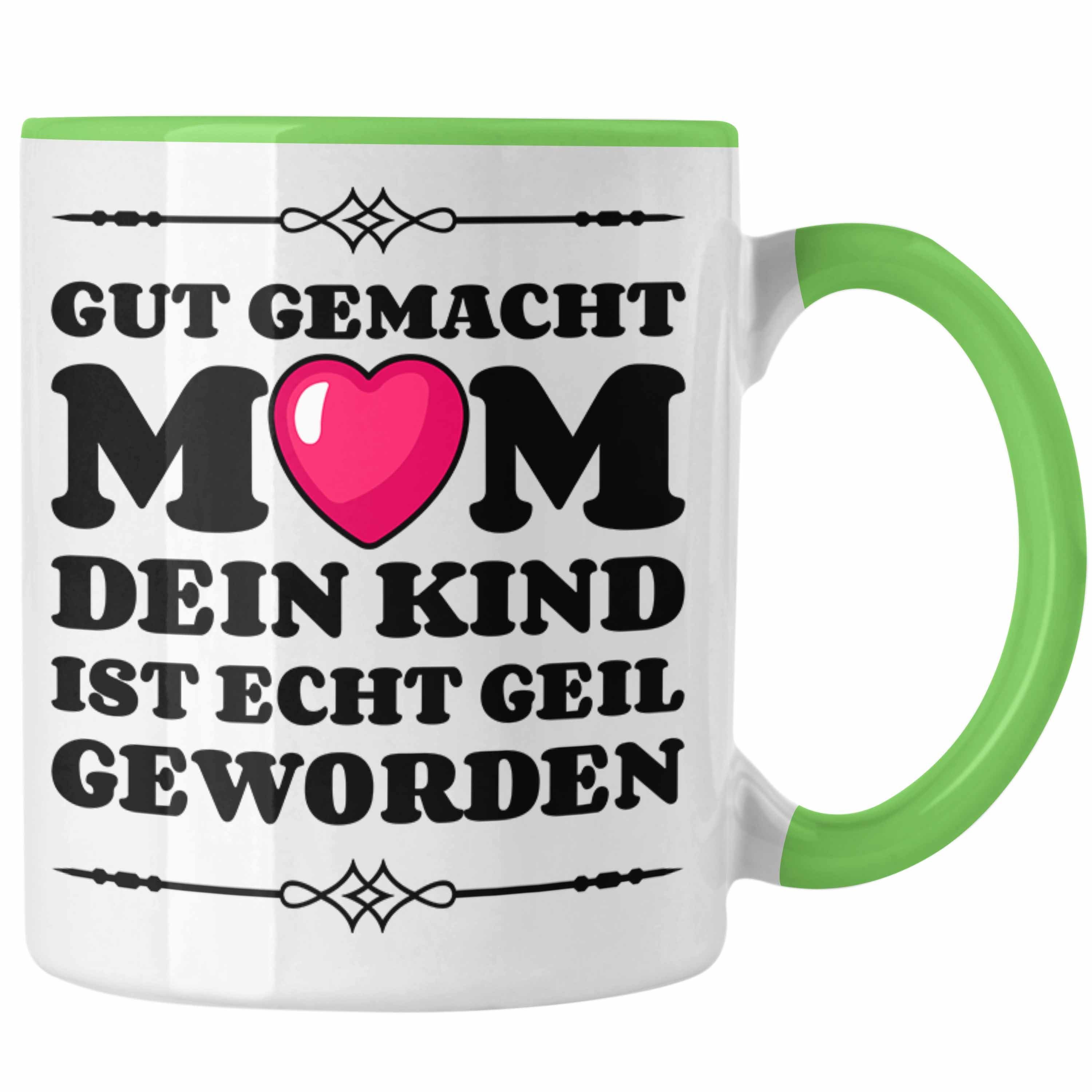 Trendation Tasse Trendation - Mama Geschenk Muttertagsgeschenk Tasse von Sohn Tochter Lieblingskind Tasse Spruch Grün