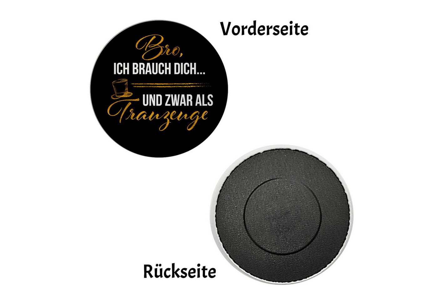 Thumbnail - speecheese Magnet Bro ich brauch dich als Trauzeuge Magnet rund rund