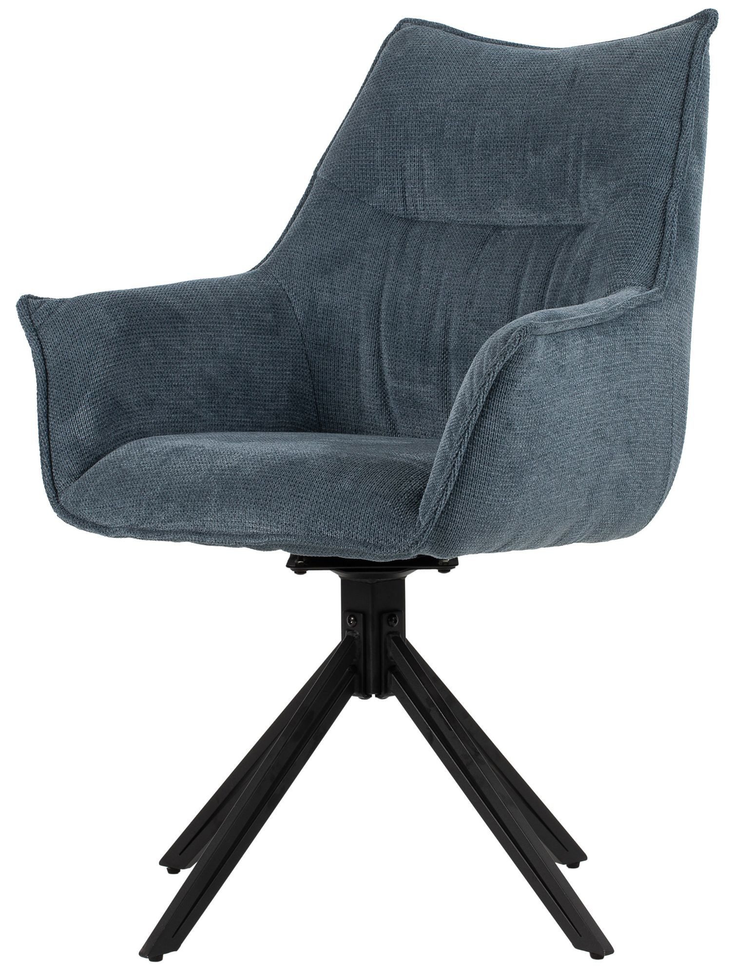 bene living Sessel Ginosa - drehbar - blau (1-St), Metall-Gestell - durchgehende Arm- und Rückenlehne