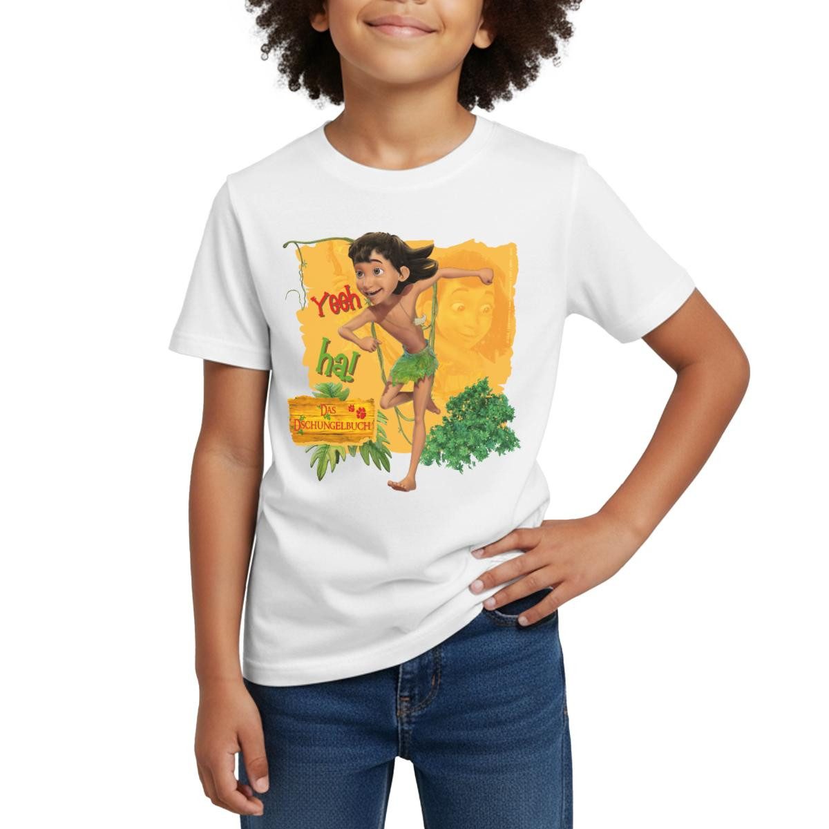 Spreadshirt T-Shirt Das Dschungelbuch Mogli Am Rennen Kinder T-Shirt (1-tlg)