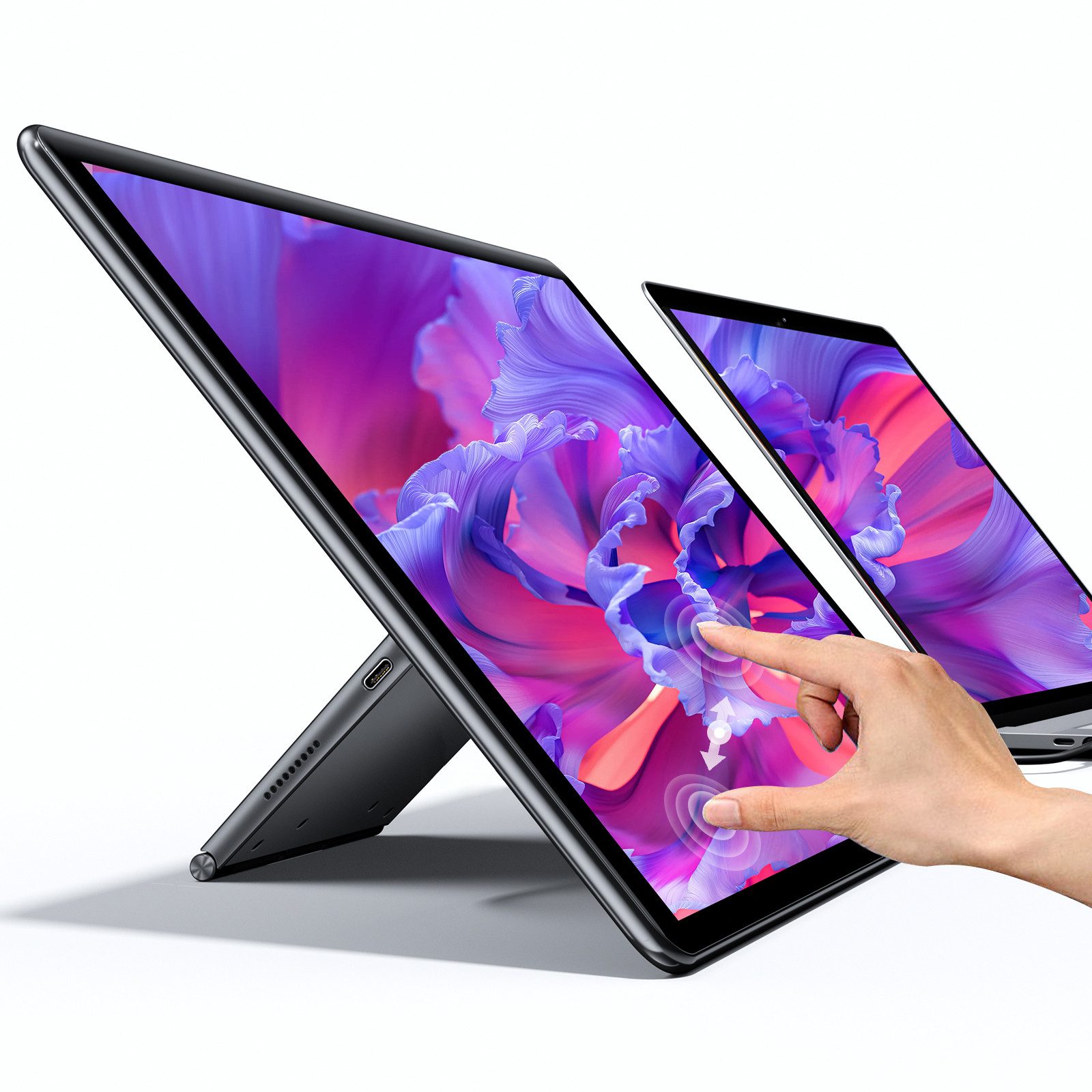 UPERFECT Tragbares 15,6-Zoll-Touchscreen-Display mit 100 % sRBG Portabler Monitor (39,62 cm/15,6 ", 1920 x 1080 px, 25 ms Reaktionszeit, 60 Hz)