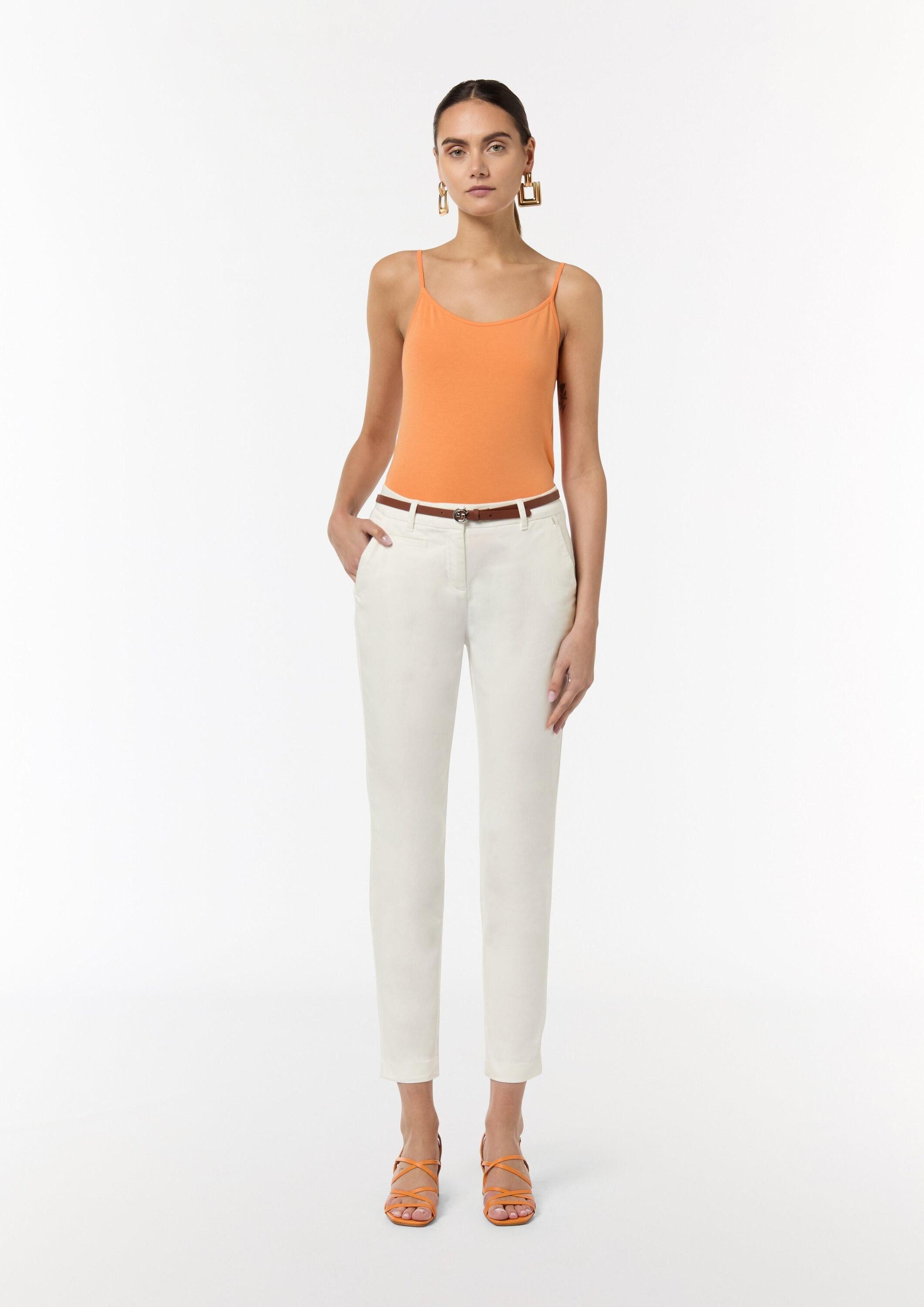 comma 7/8-Hose Hose Chino mit integriertem Gürtel