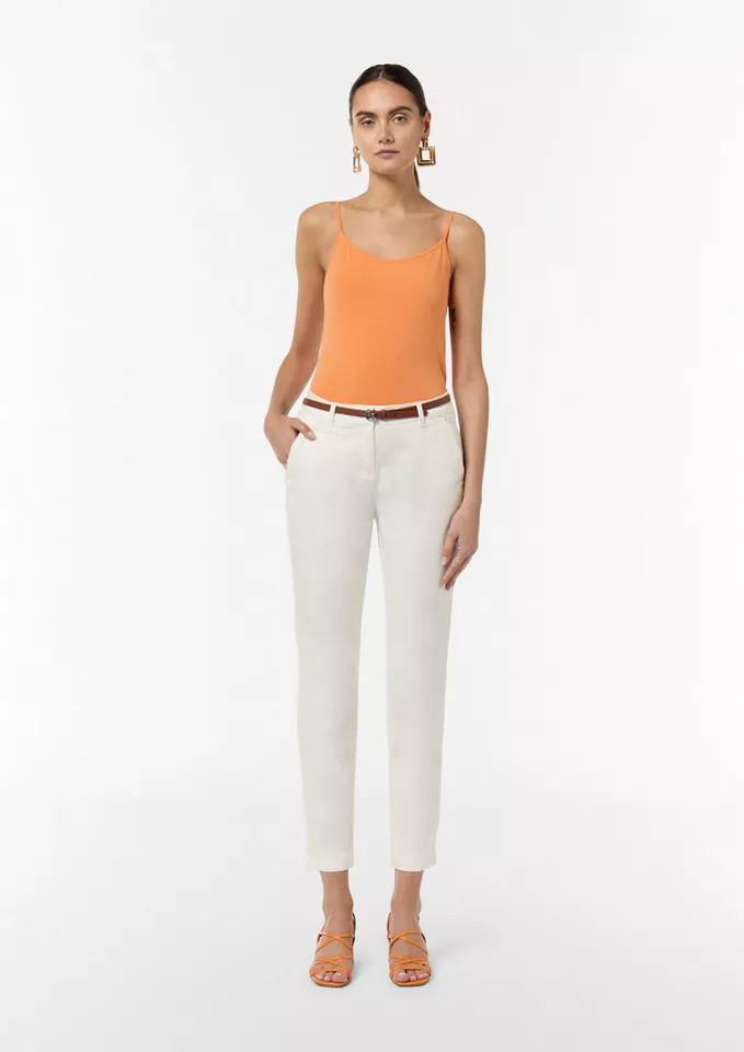 comma 7/8-Hose Hose Chino mit integriertem Gürtel