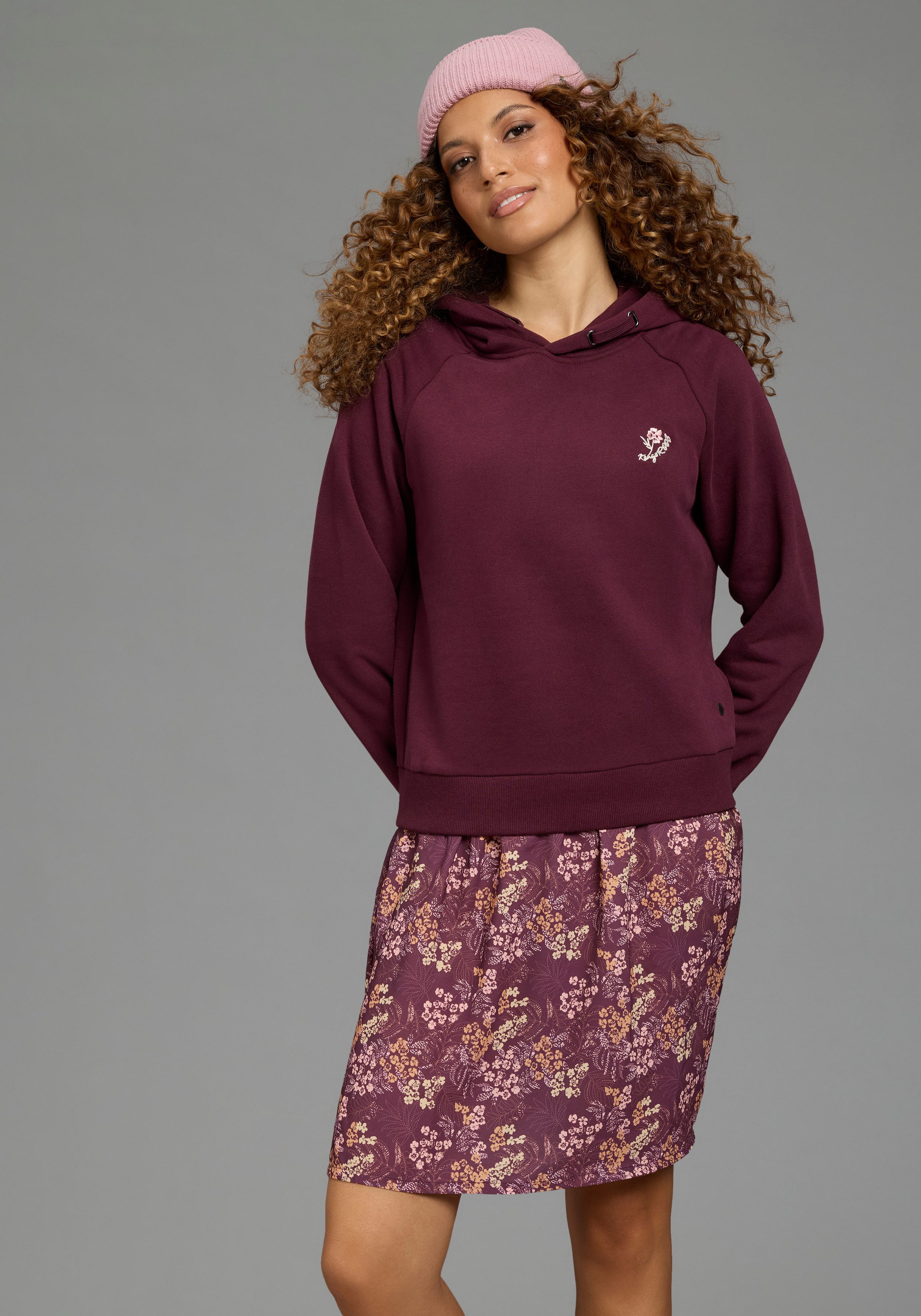 KangaROOS 2-in-1-Kleid auch in großen Größen, mit Langarm, aus Sweatware und Web