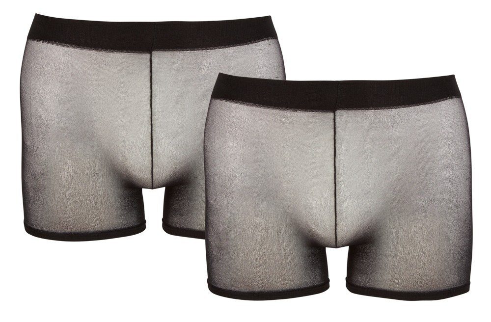 Svenjoyment Boxershorts Herrenshorts aus Netzmaterial transparent - 2 Stück (2-St) durchsichtig