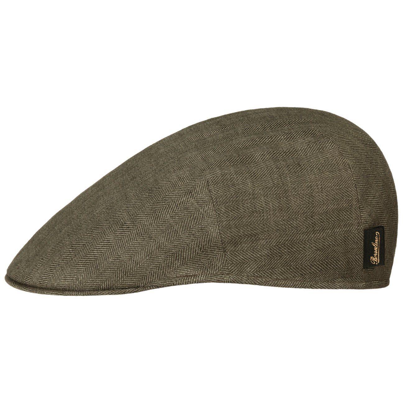 Borsalino Flat Cap (1-St) Schirmmütze mit Schirm, Made in Italy